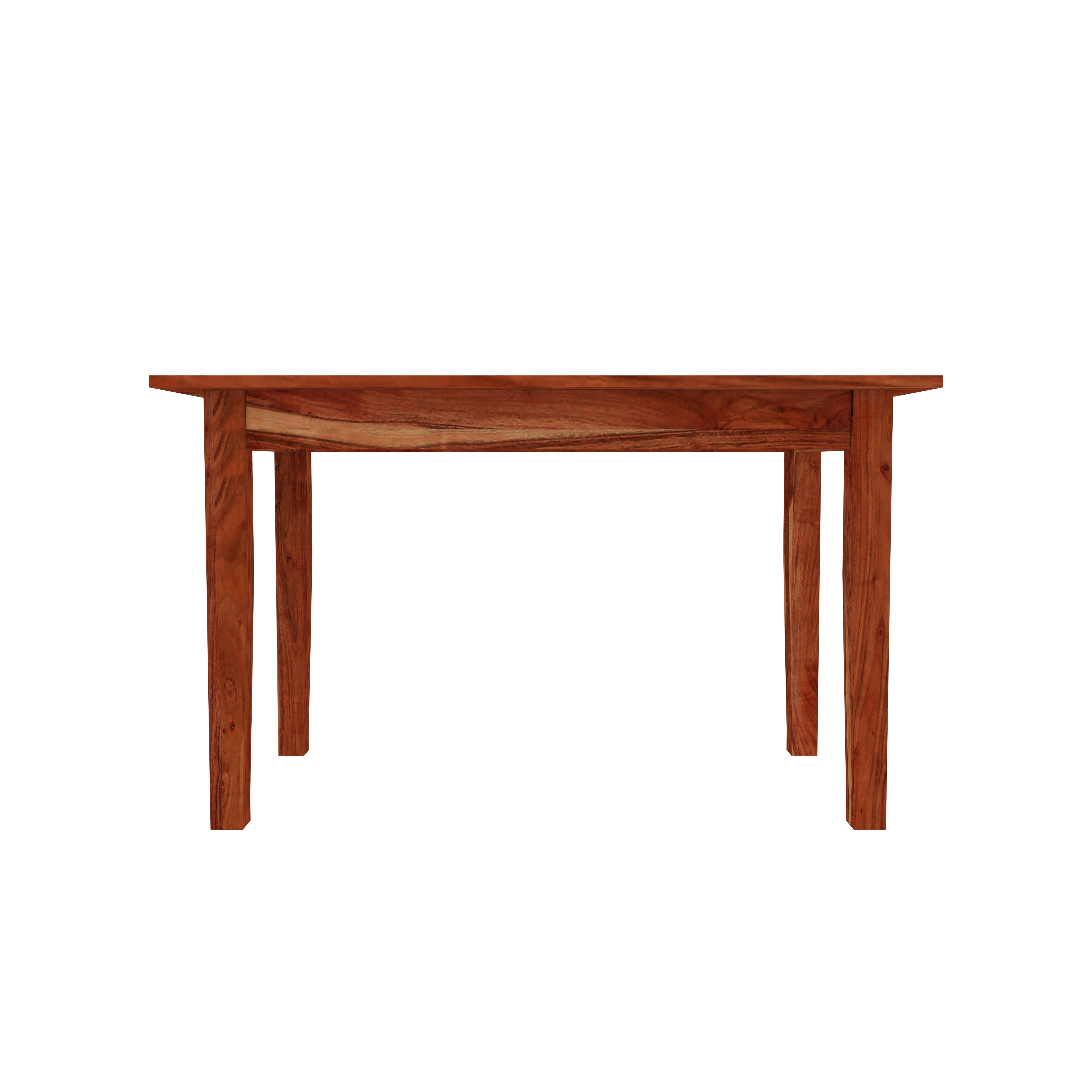 4-Seater Solid Wood Dining Table Set – Elegant Comfort with Vertical Backrest Chairs Dining Set