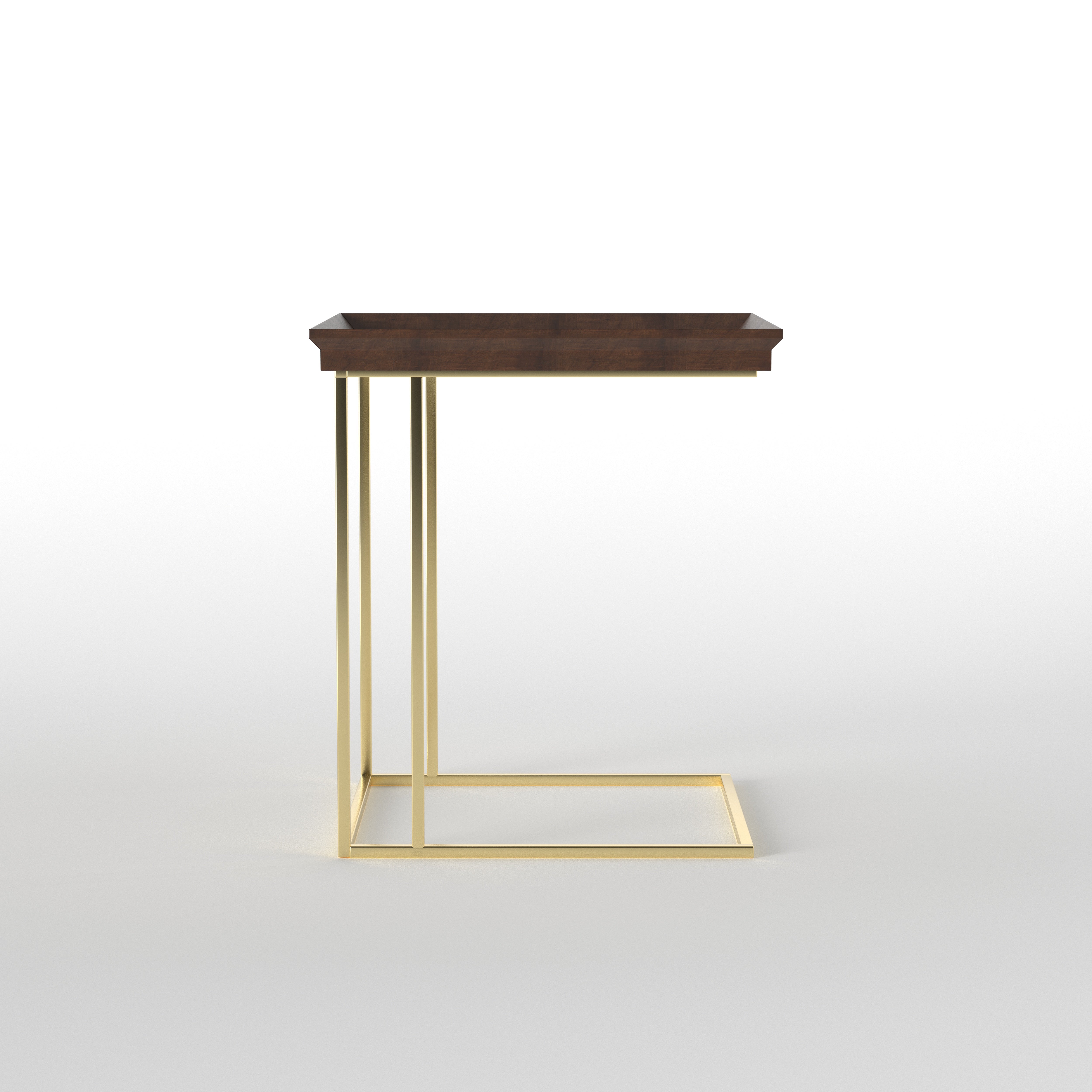 Greek Key C-Table - Hand-Painted Geometric Design End Table