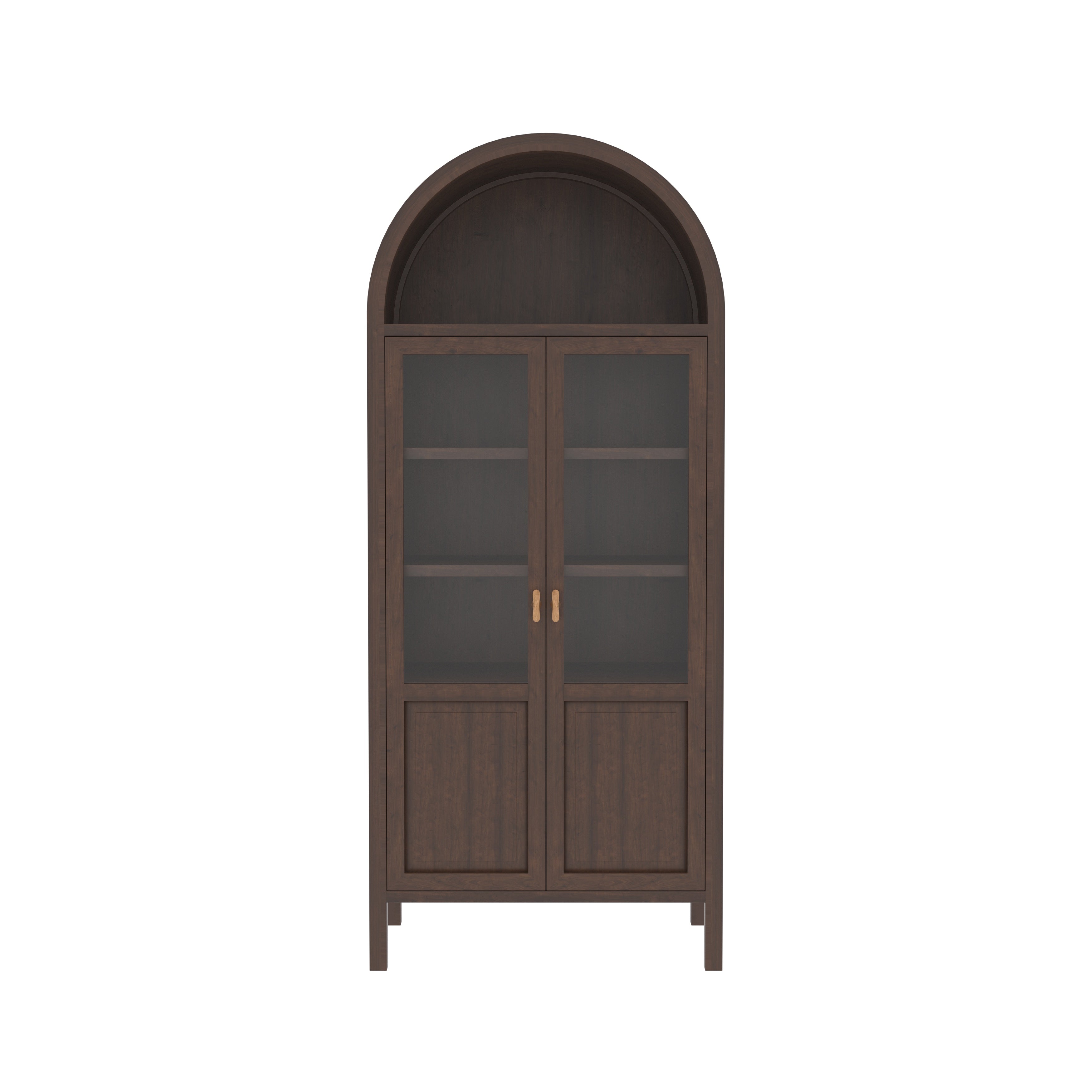 Ardovelle Grand European Luxury Wardrobe with Architectural Arch Top and Glass Display Cabinet Wardrobe