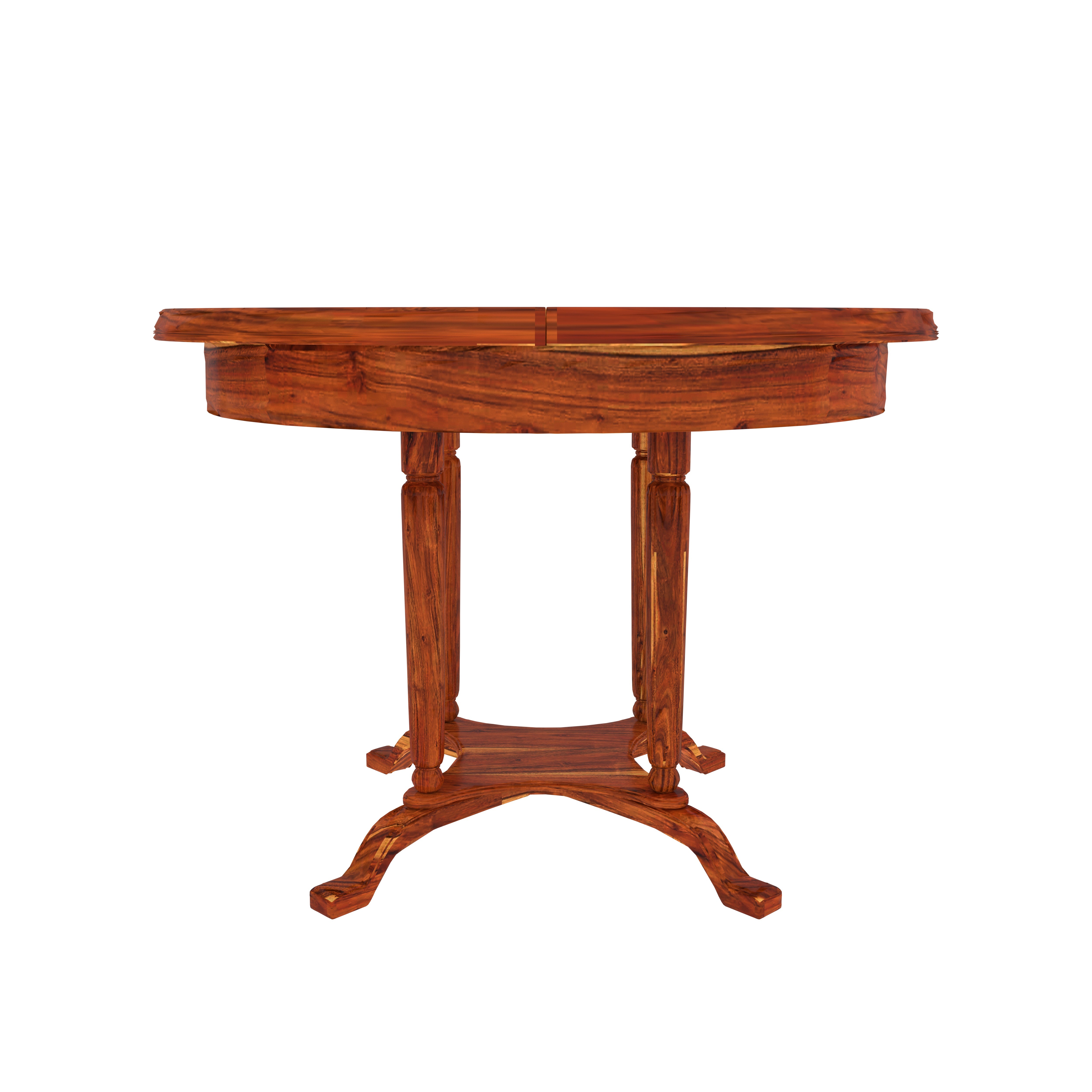 Elegant 4-Seater Wooden Dining Table Set – Natural Finish Dining Set