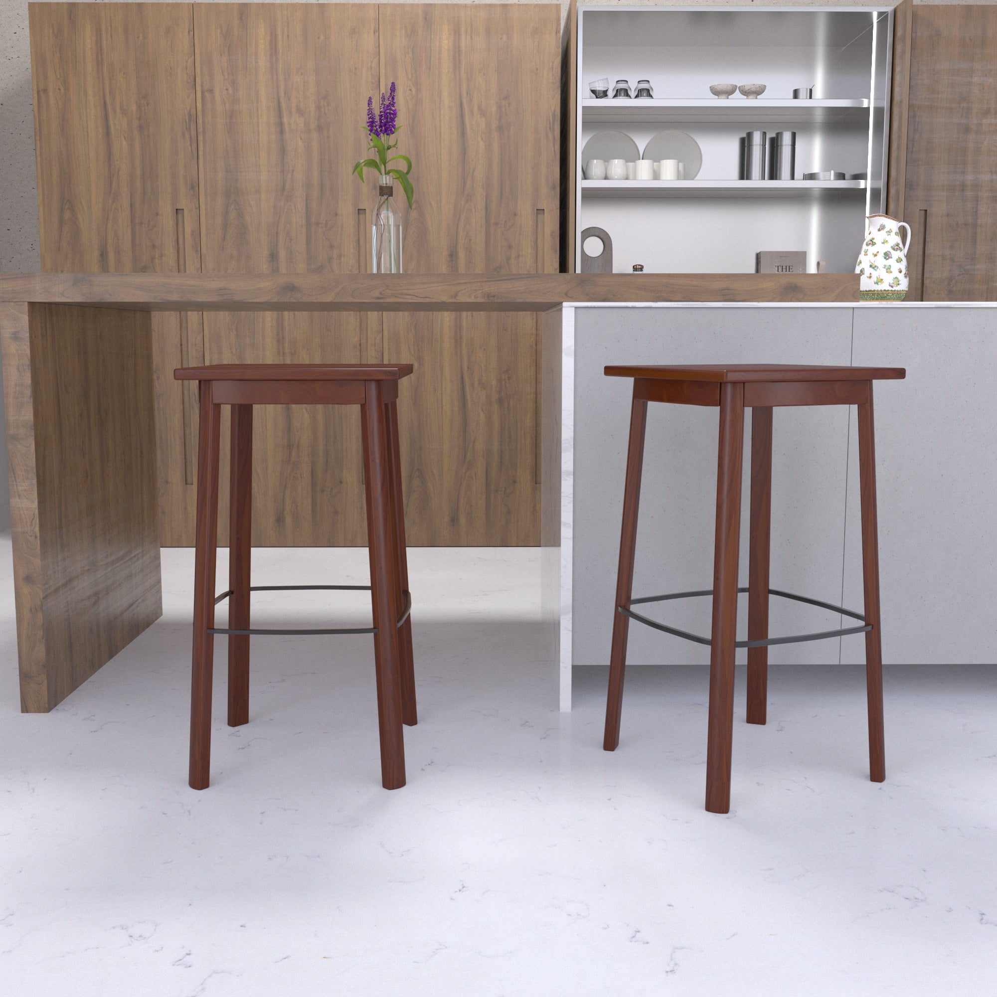 Mono Classic Retro Finished Wooden Handmade Kitchen Stool Stool