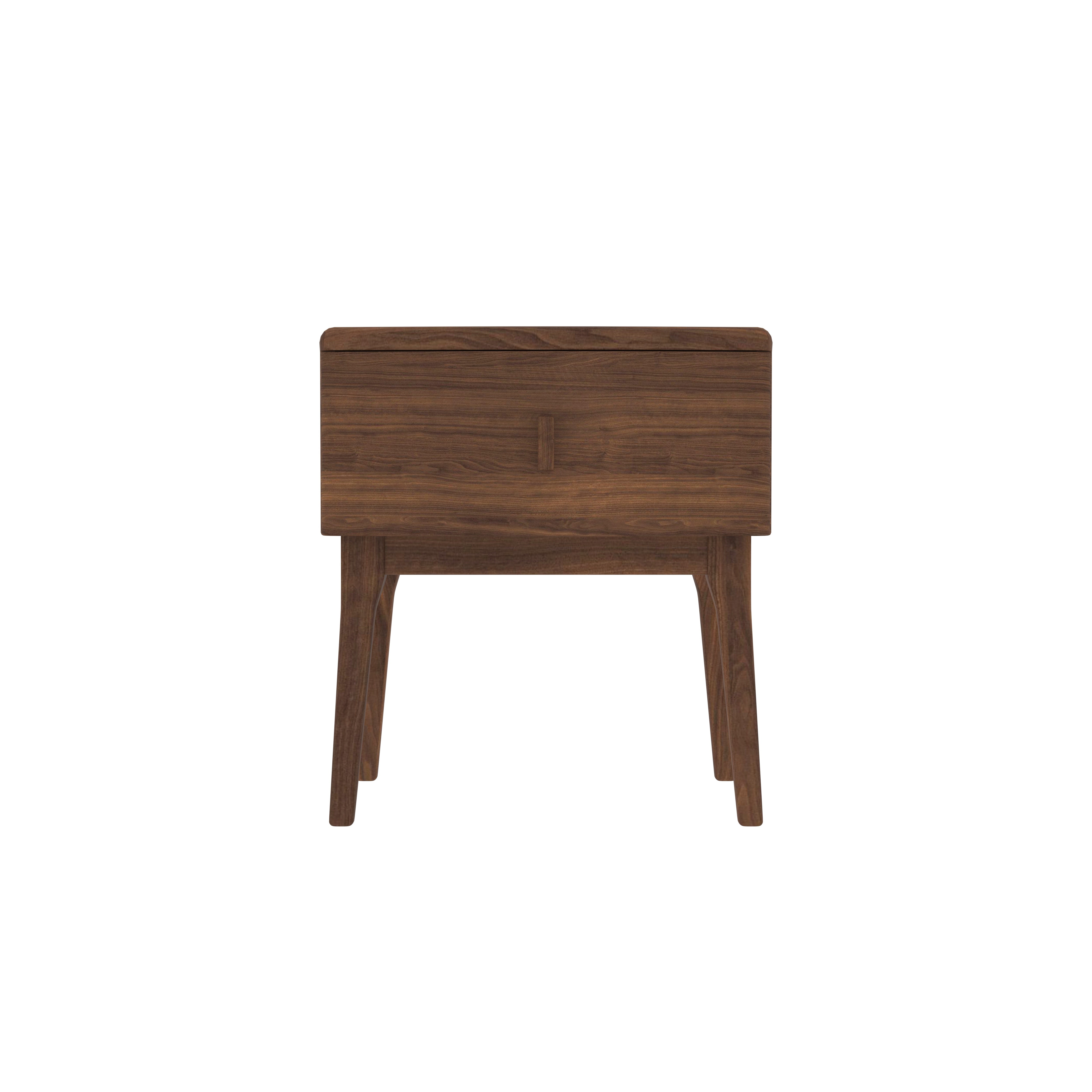 Contemporary Single Drawer Bedside Table with Clean Lines Bedside