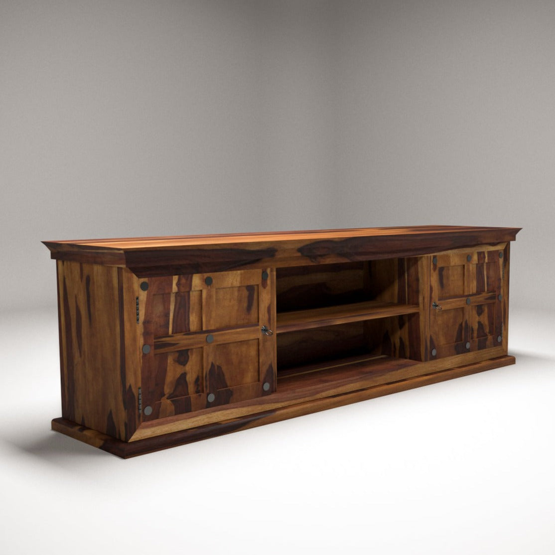 Sheesham wood Tv Cabinets With 2 doors Tv stand