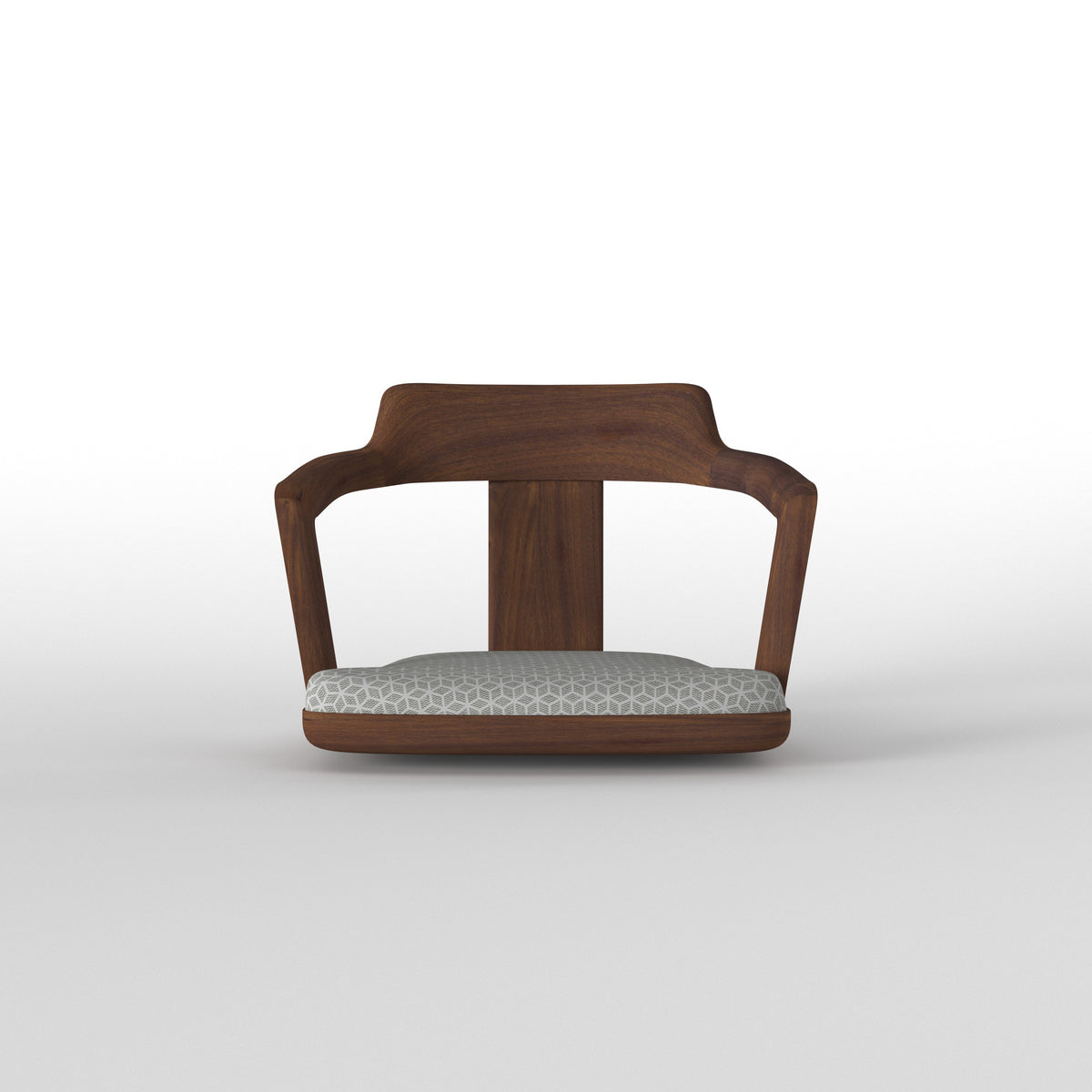 Extended Rectangular Dining Table with Sculpted Wooden Armchairs Japanese Dining Set