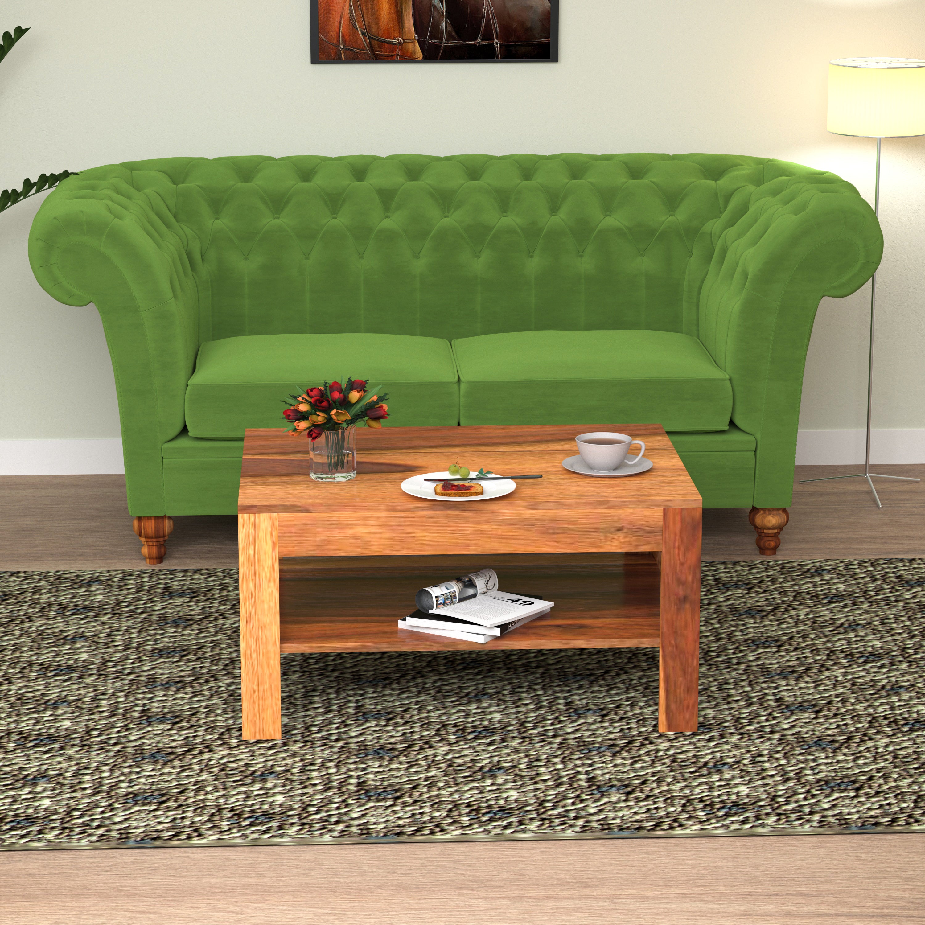 Parmanent Green Pastel Coloured Comfort Large 2 Seater Sofa for Home Sofa