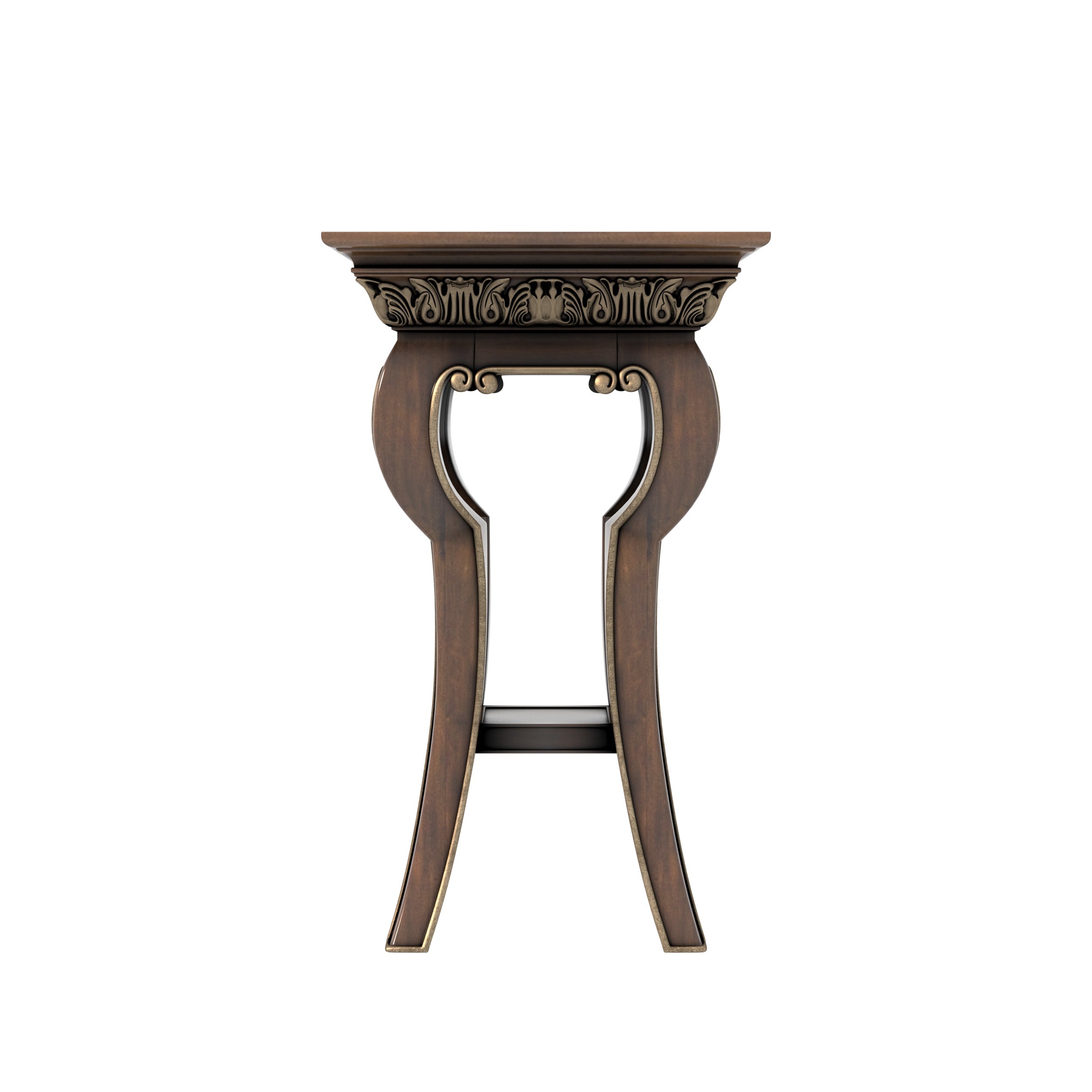 Ornate Side Table with Carved Details & Cabriole Legs End Table