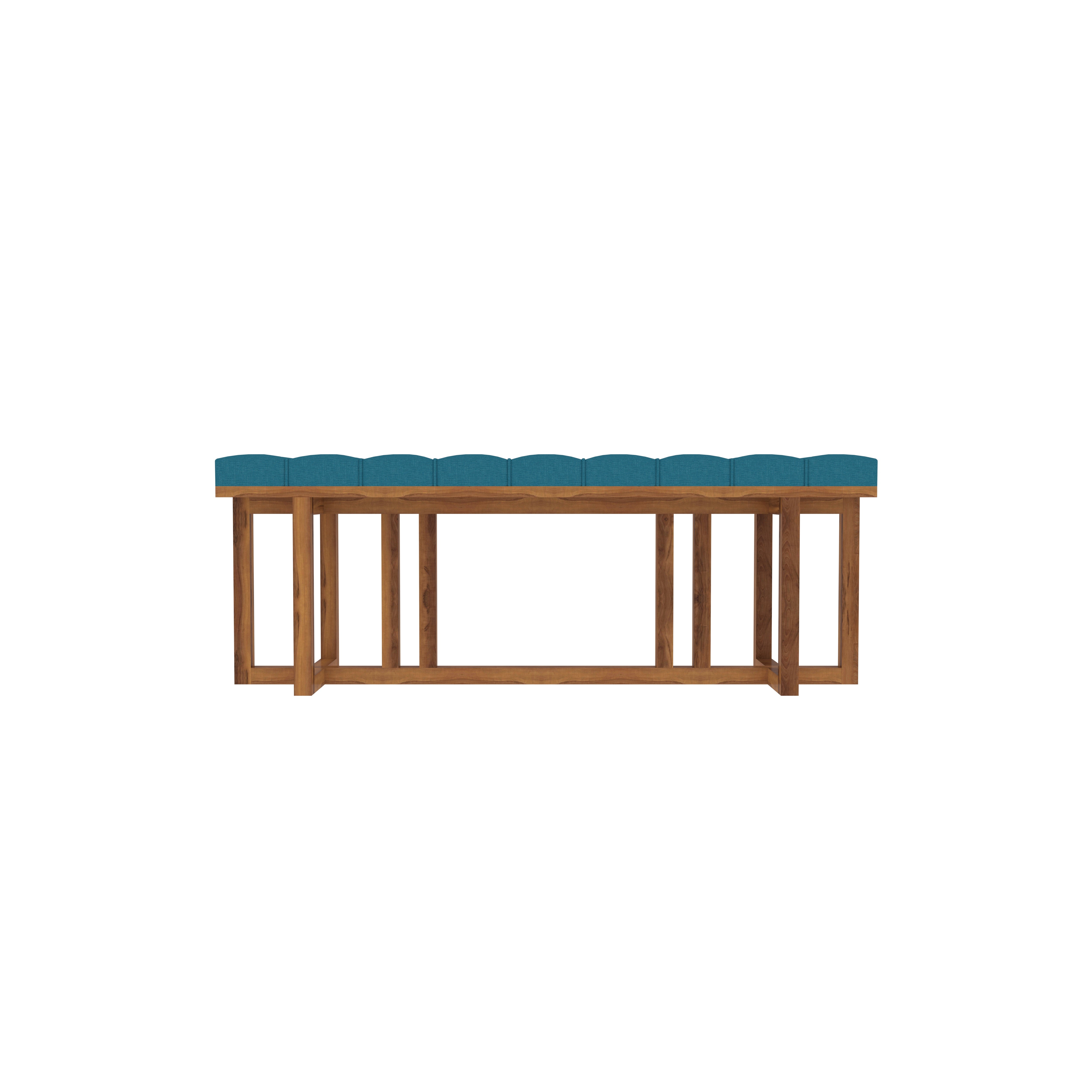 Modern Upholstered Wooden Bench | Teak Wood Dining & Entryway Seating Bench