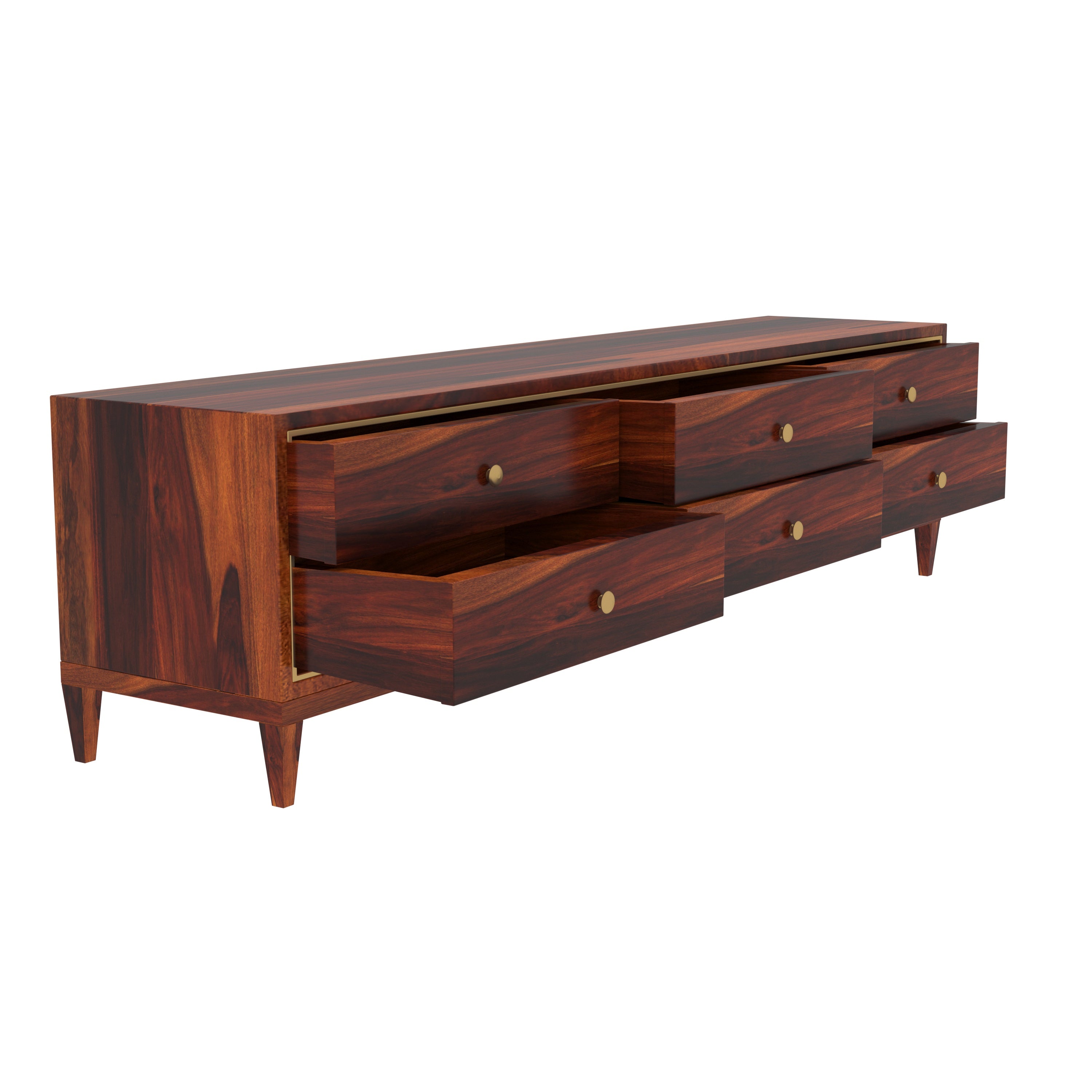 Classic Sheesham Multi-Storage Vintage Handmade Wooden TV Stand for Home Tv stand