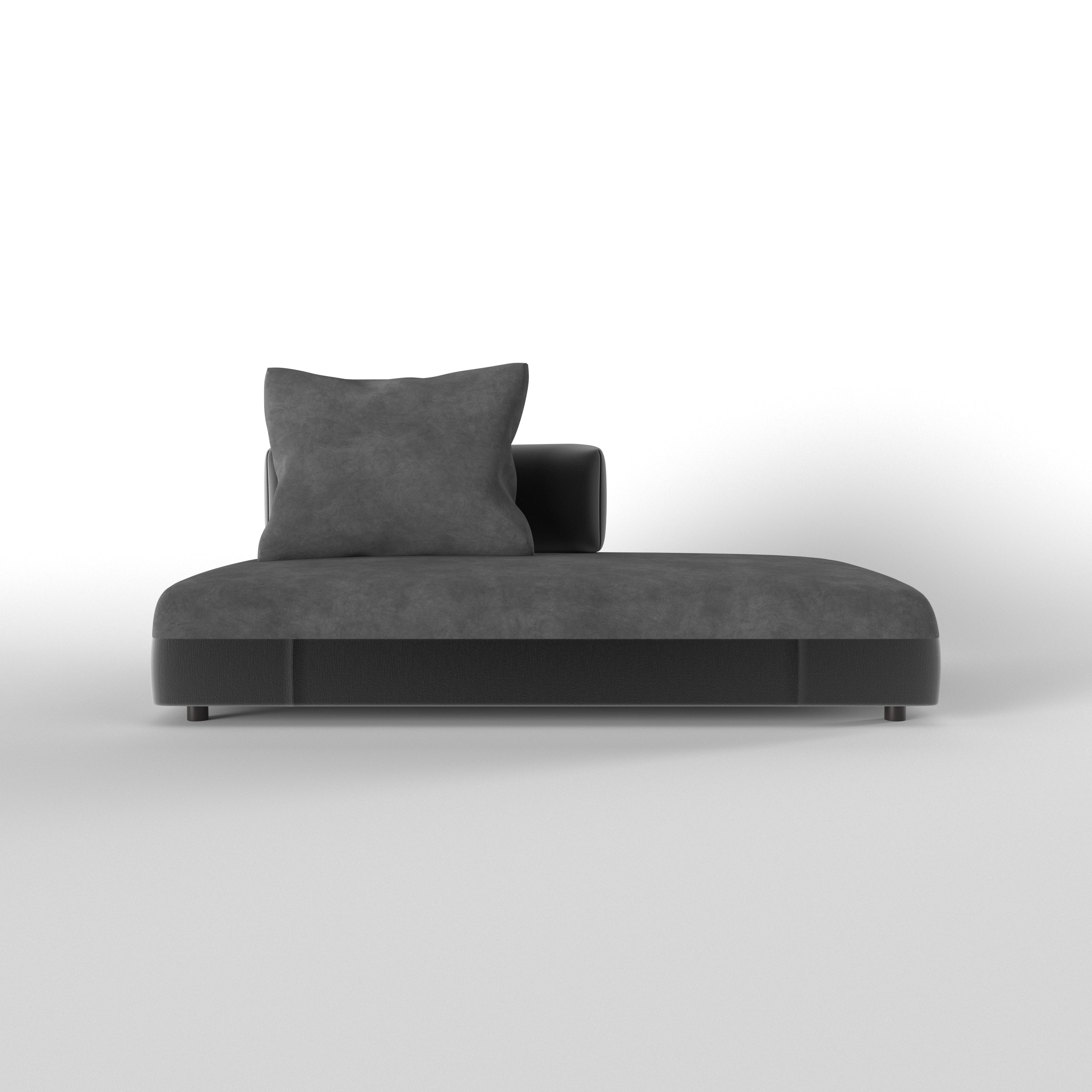 Modern Armless Lounge Chaise Sofa Sofa cum bed