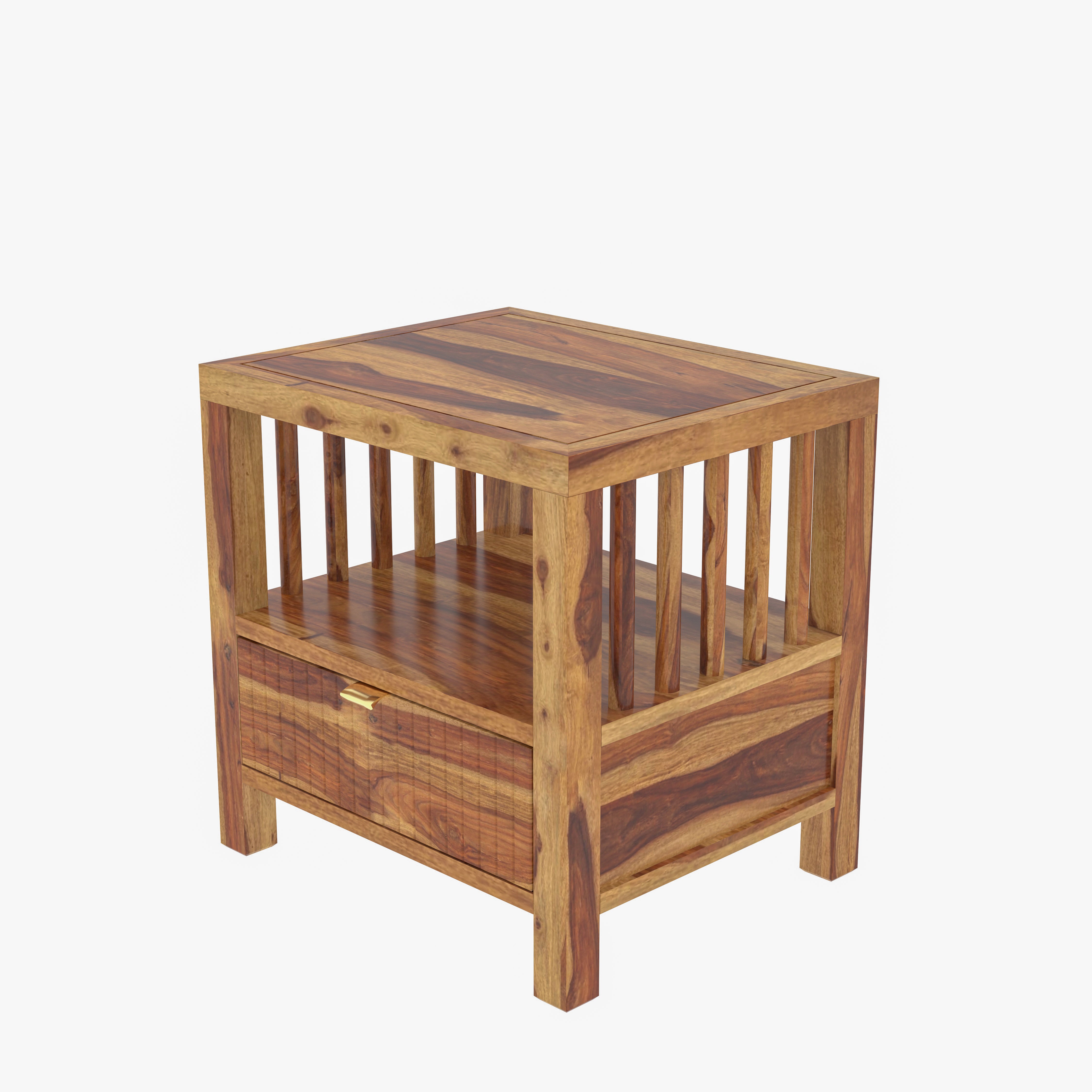 Trapper Vintage Stripped Wooden Handmade Bedside Bedside