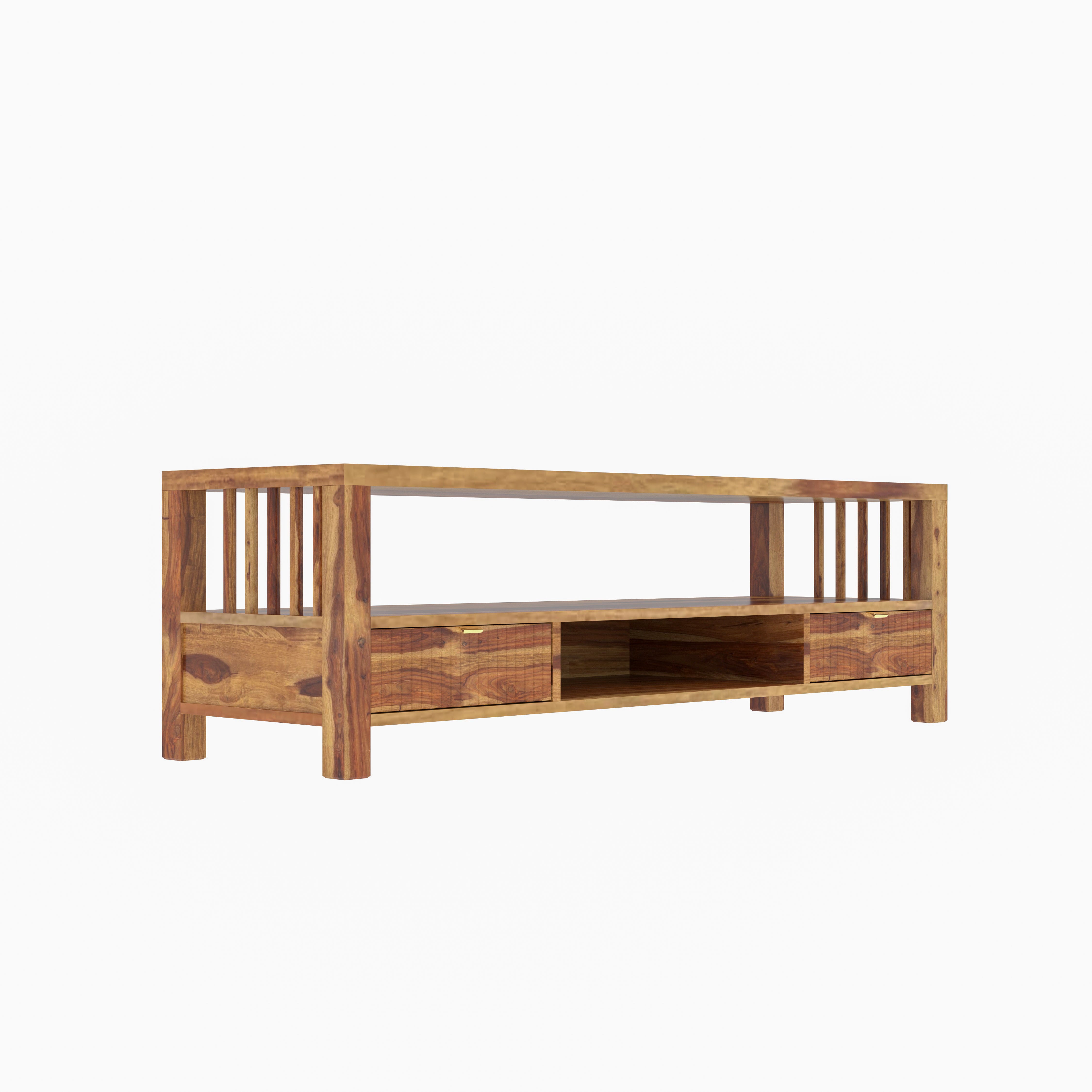 Antique Aesthetic Light Finished Wooden Handmade TV Stand Tv stand