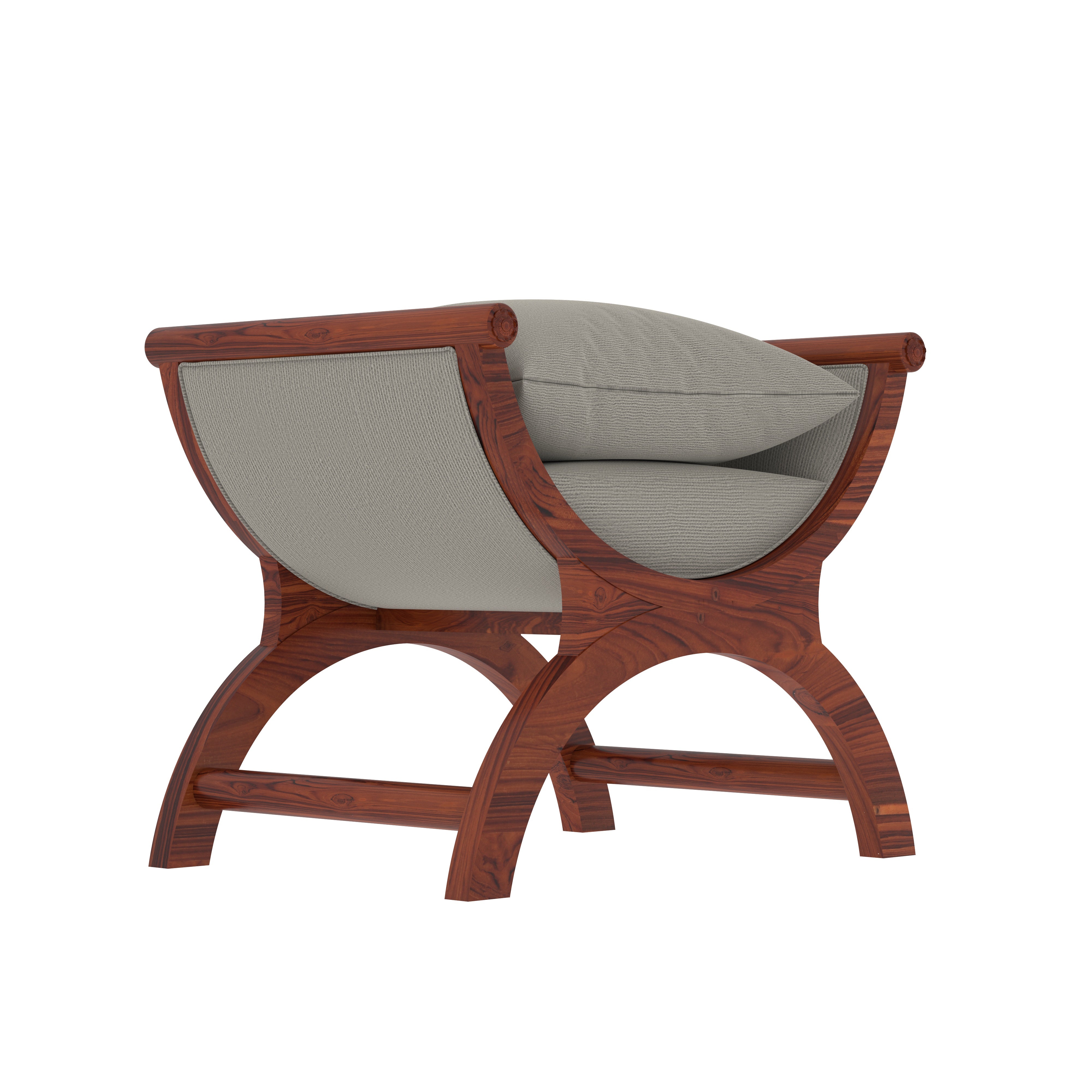 Decorative Stool with Upholstery, One-Seater Design Stool