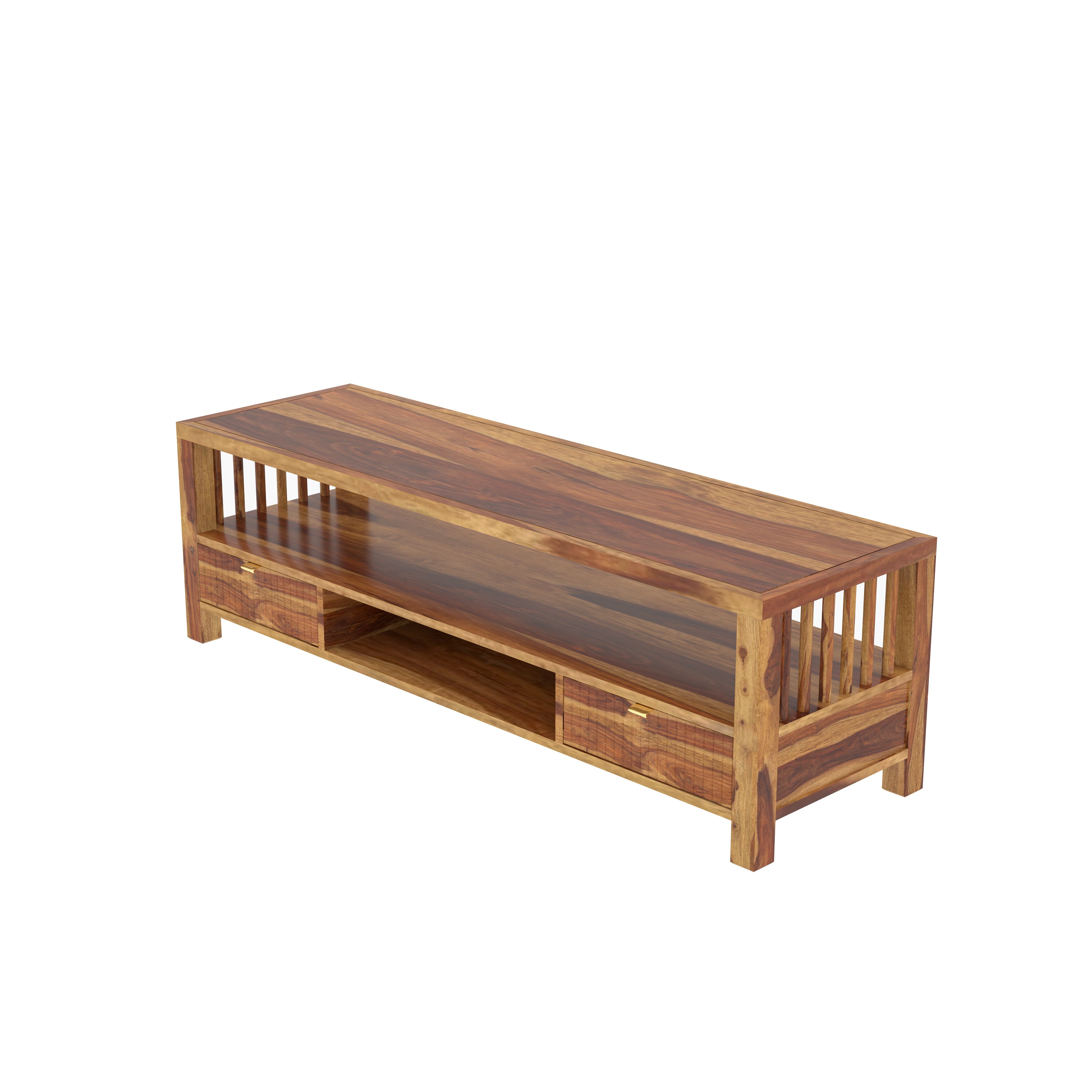 Antique Aesthetic Light Finished Wooden Handmade TV Stand Tv stand