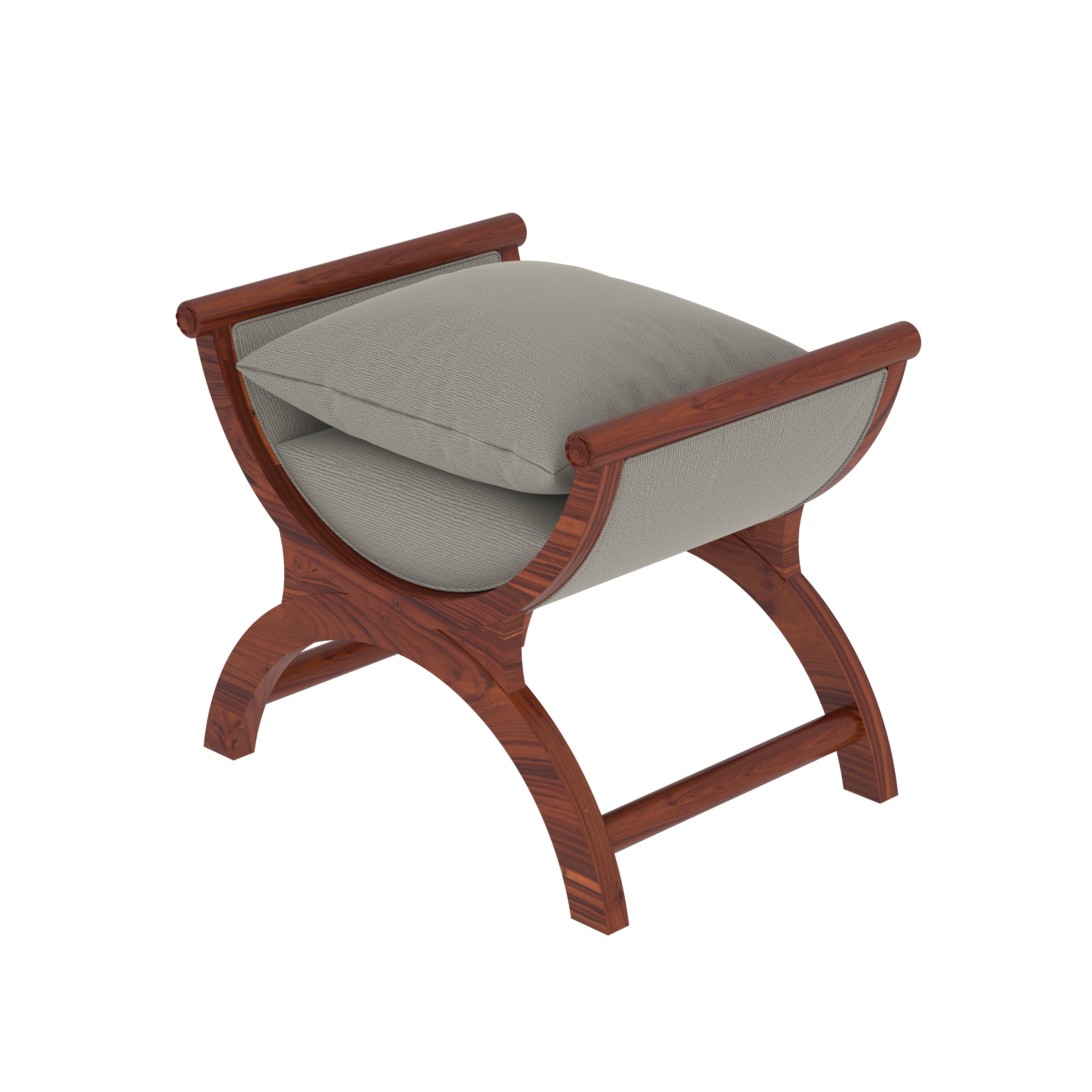 Decorative Stool with Upholstery, One-Seater Design Stool