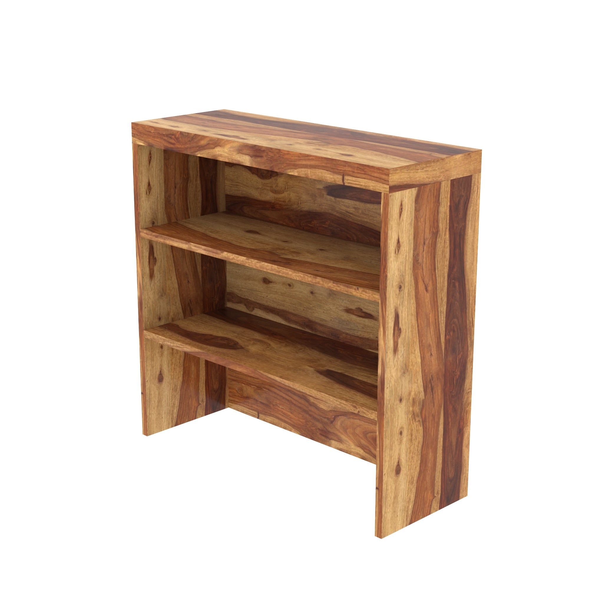 Aesthetic Sheesham Finished Wooden Handmade Multi-Storage Book Rack Book Rack