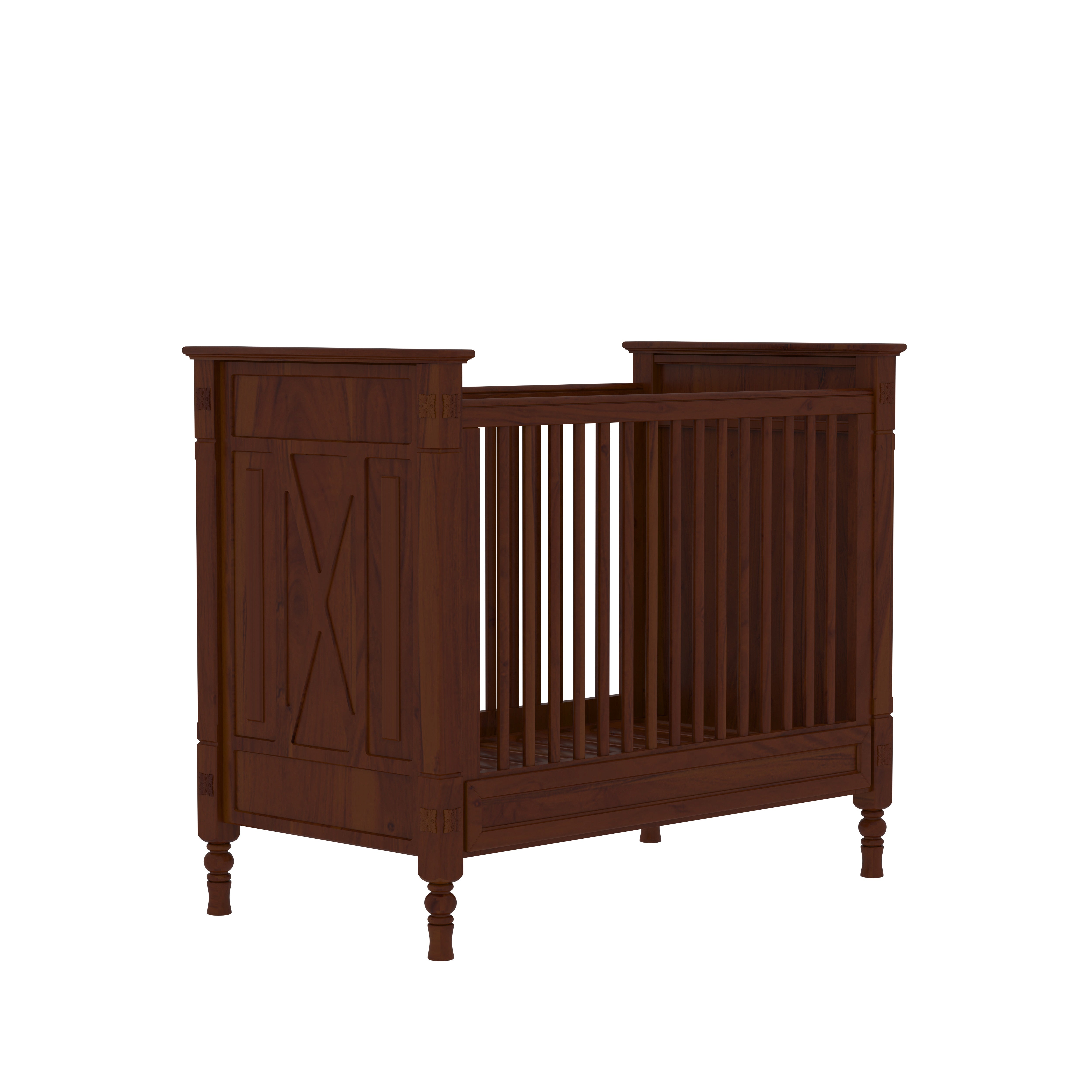 Seravelle Heritage Luxury Wooden Cradle with Classic Slatted Design and Artisan Craftsmanship Cradle