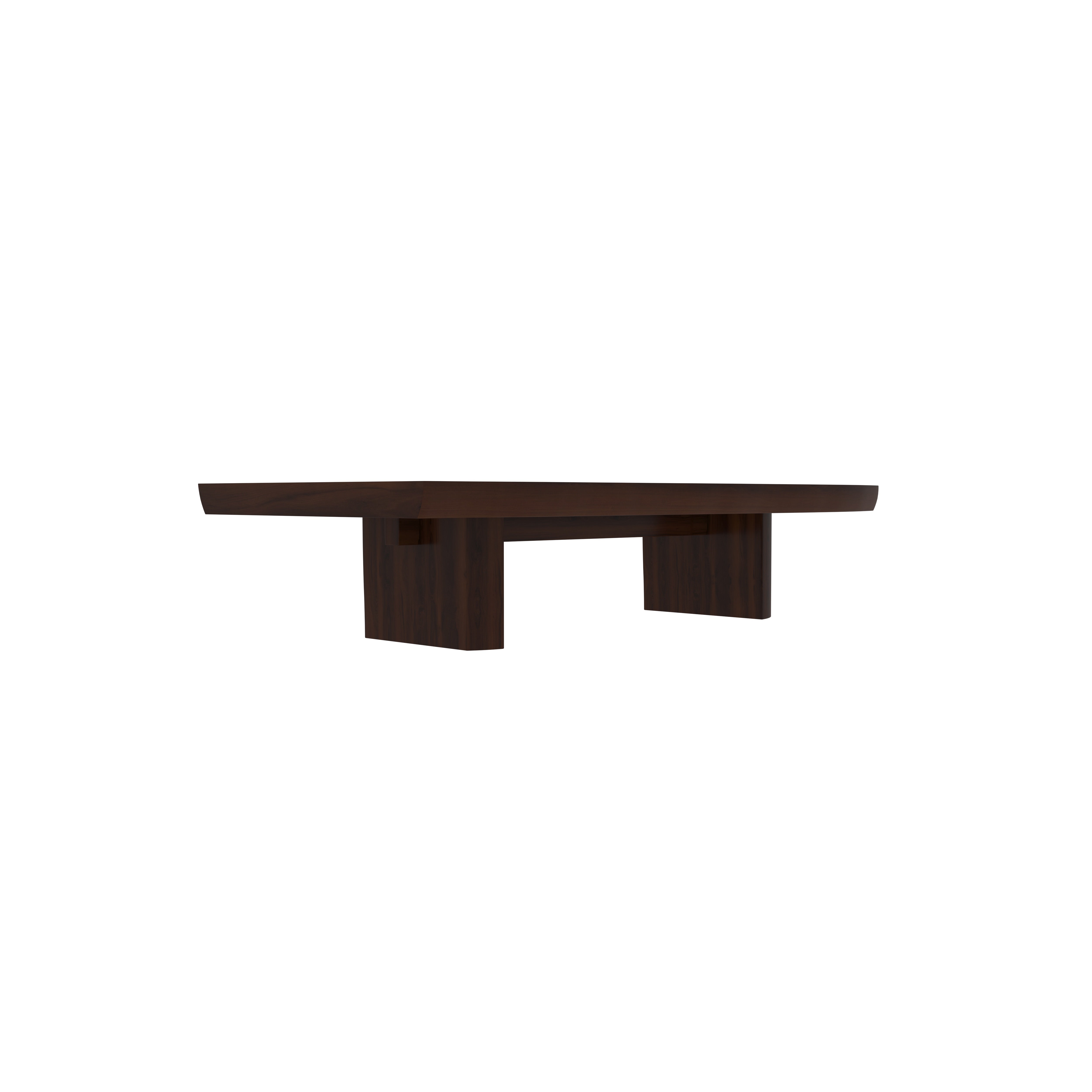 Contemporary Floor Dining Table with Cushioned Seating in Luxe Space Japanese Dining Set