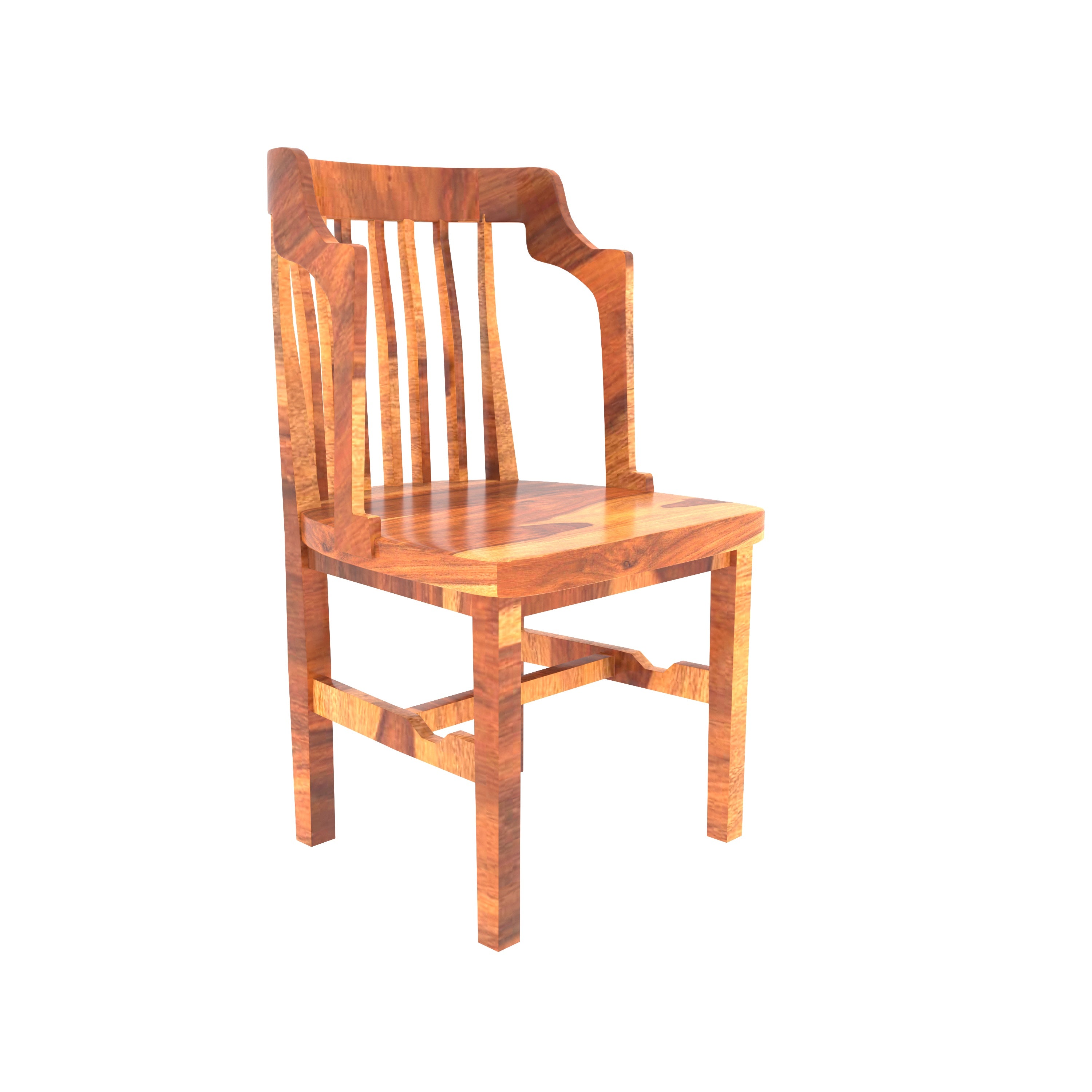 Vintage Simple Wooden Bed with Handmade Glorious Chair and Bedside Bedroom Furniture Sets