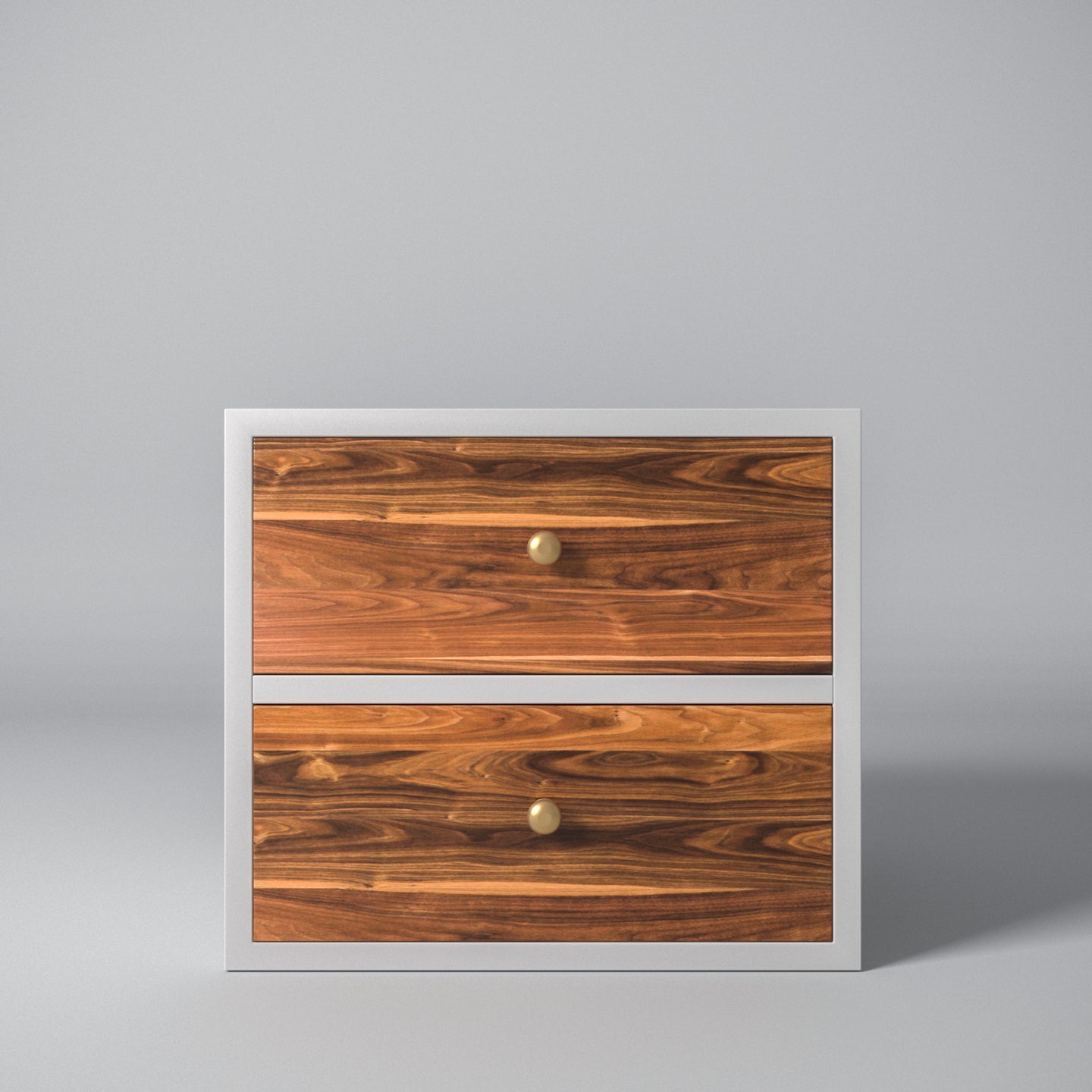 Dual tone greyish wash solid teak bedside Bedside