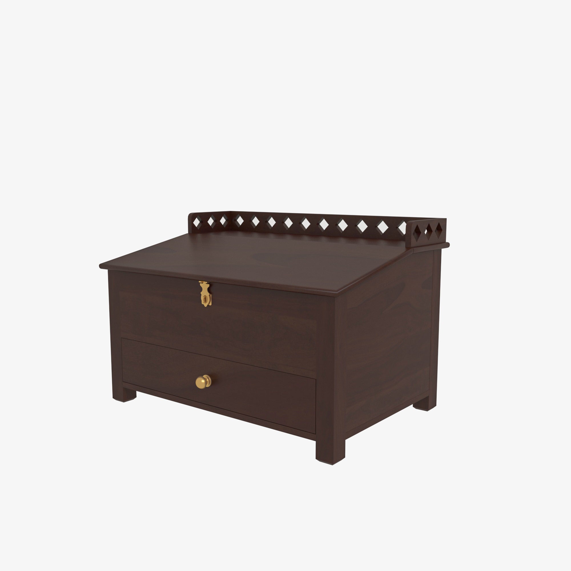 Heritage Bold Brown Finished Wooden Handmade Lapdesk Lapdesk