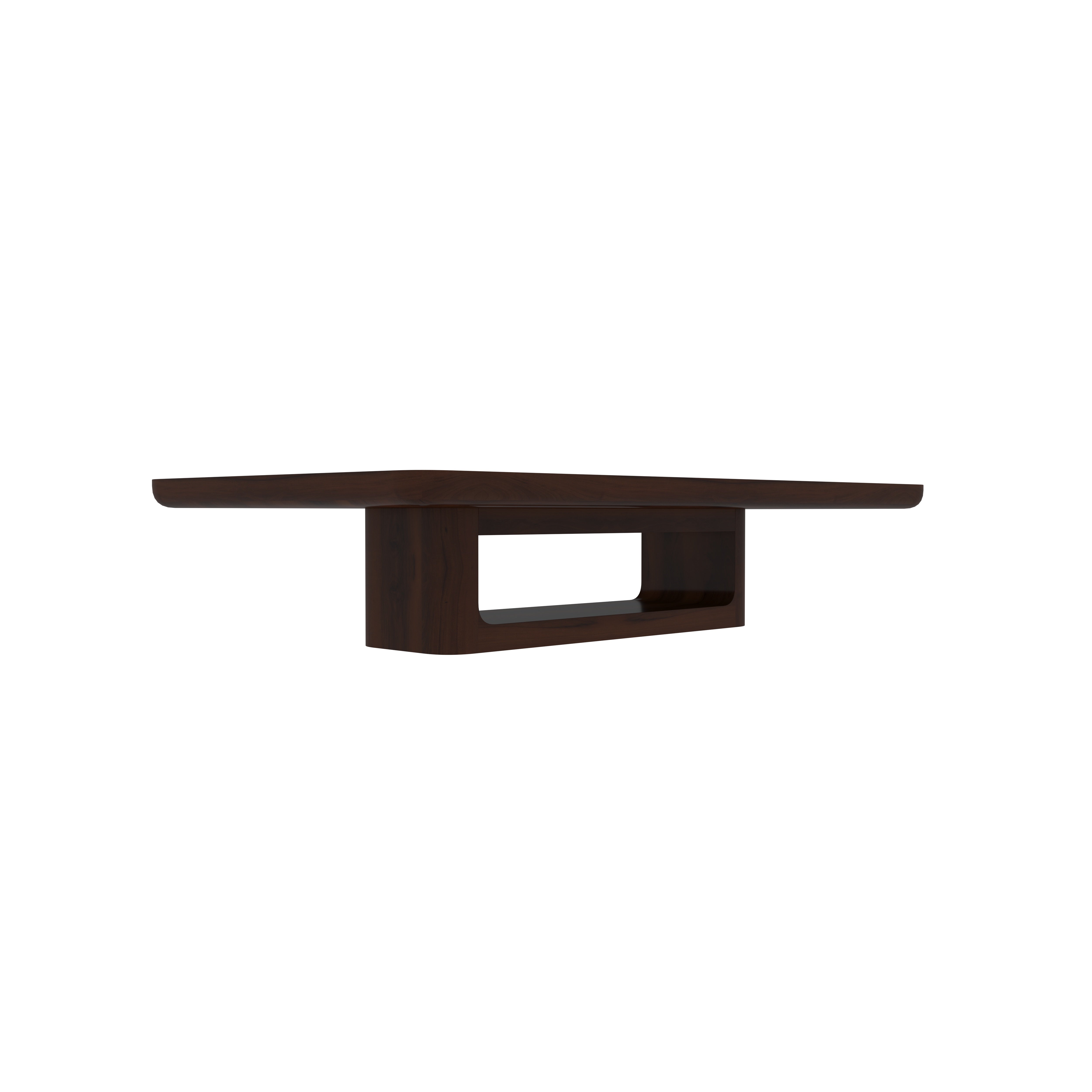 Contemporary Floor Dining Set with Wood Table and Cushioned Stools Japanese Dining Set