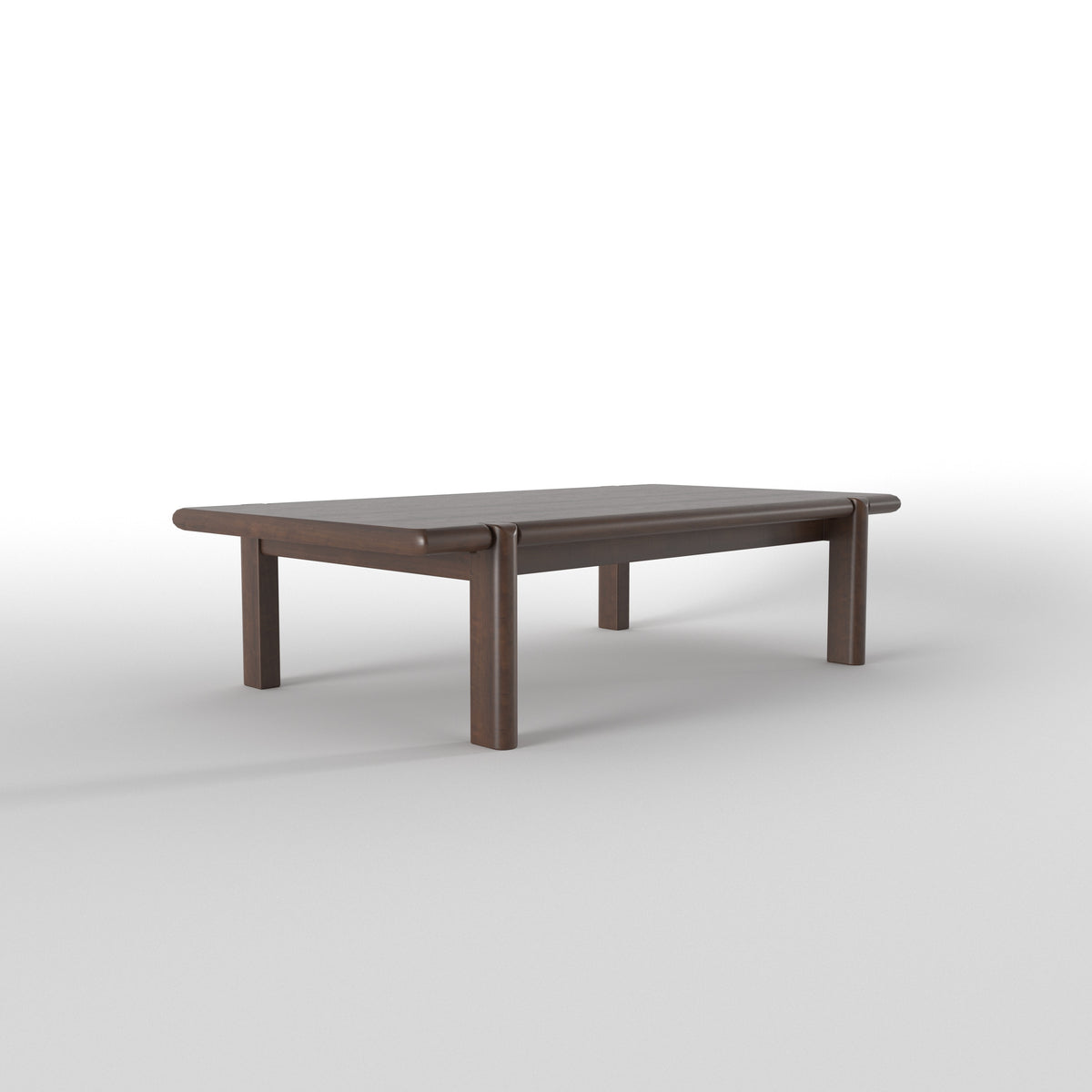 Solid-Profile Rectangular Dining Table with Framed Upholstered Chairs Japanese Dining Set