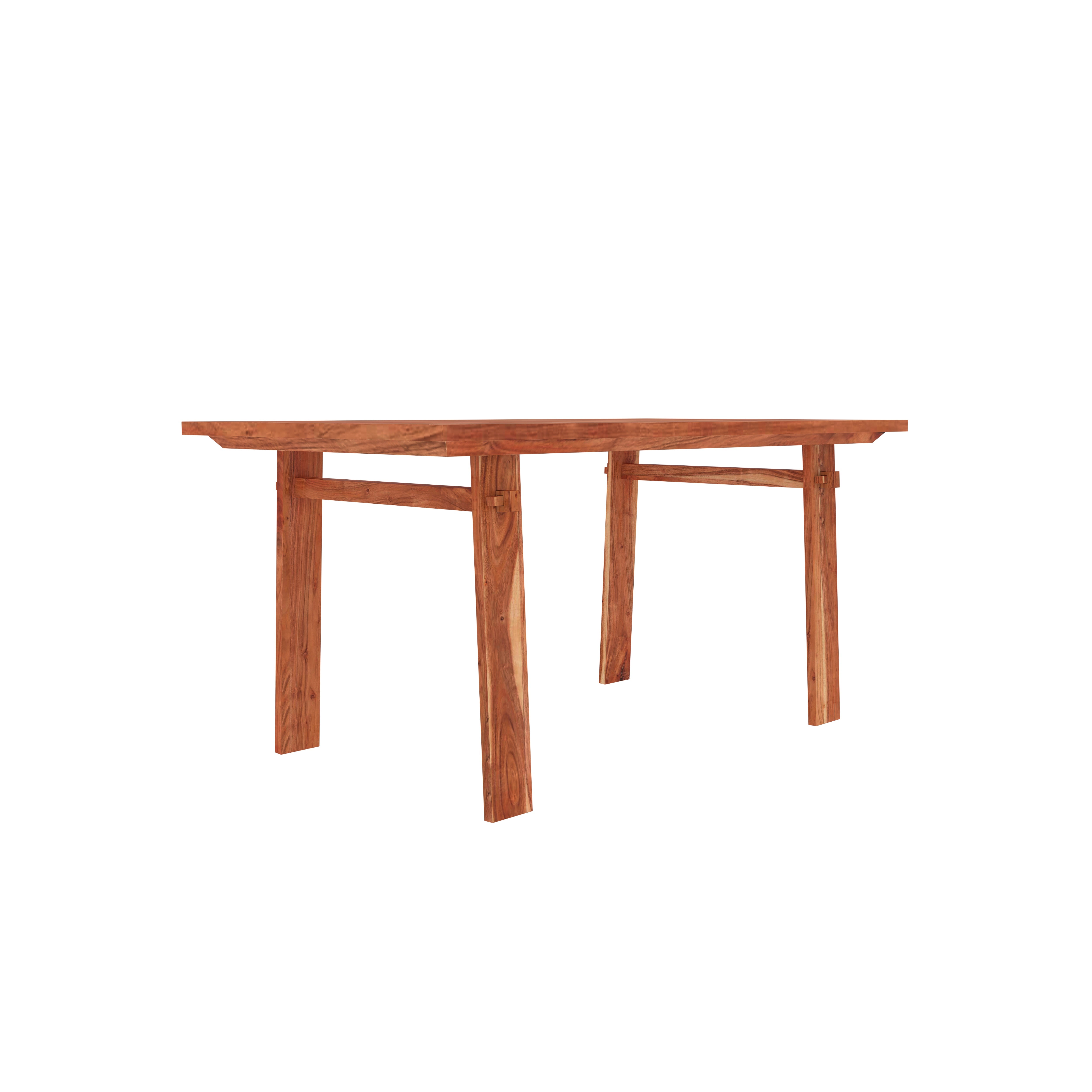 Contemporary Wooden Dining Table Set with 4 Cushioned Chairs – Sleek & Stylish Dining Set
