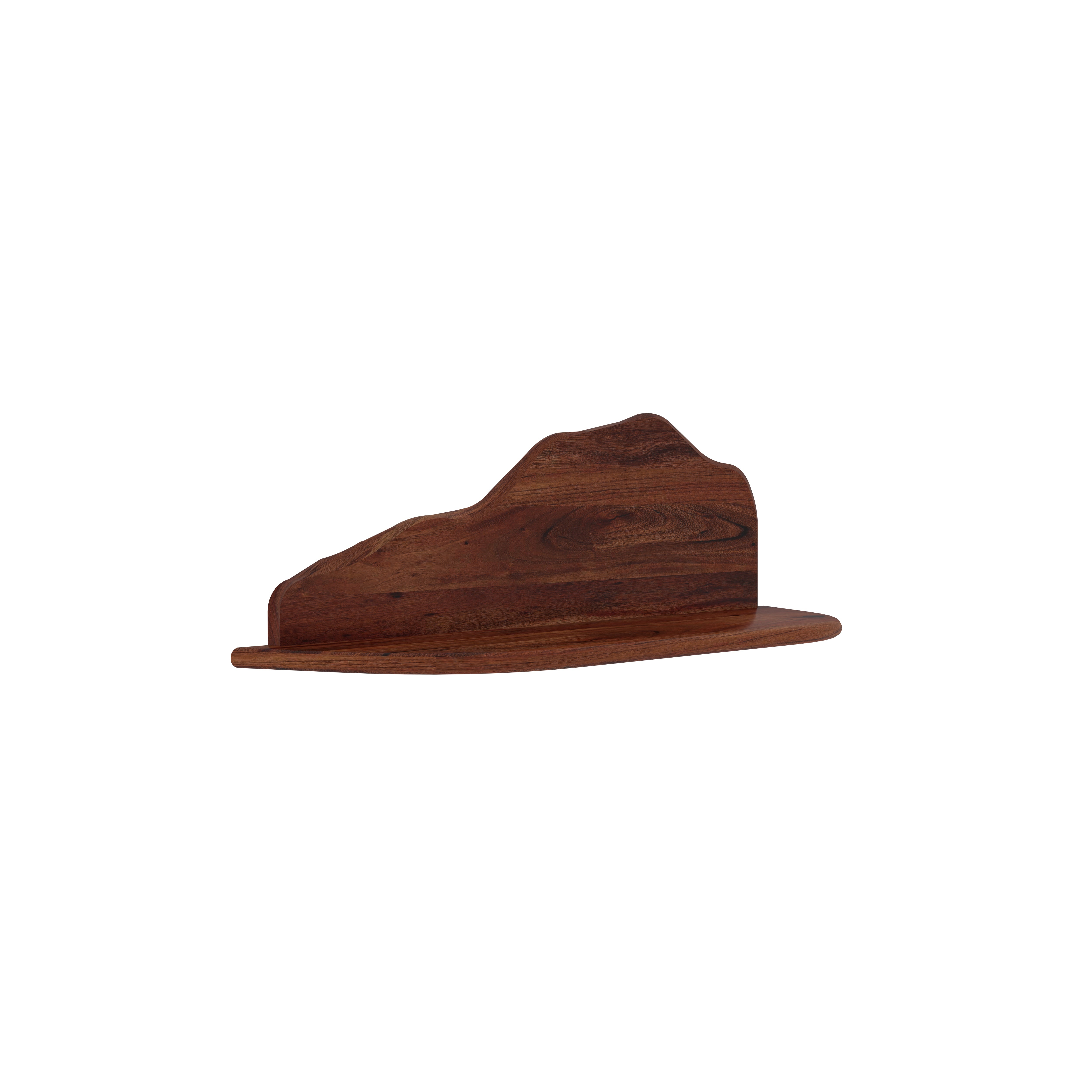 Montelisse Luxury European Wall Rack with Sculpted Wooden Shelf and Elegant Display Design Rack
