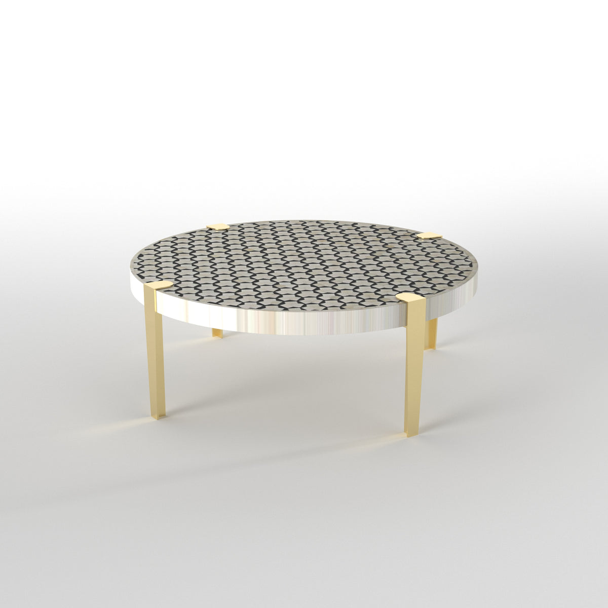 Honeycomb Pattern Coffee Table - Modern Painting Design Coffee Table