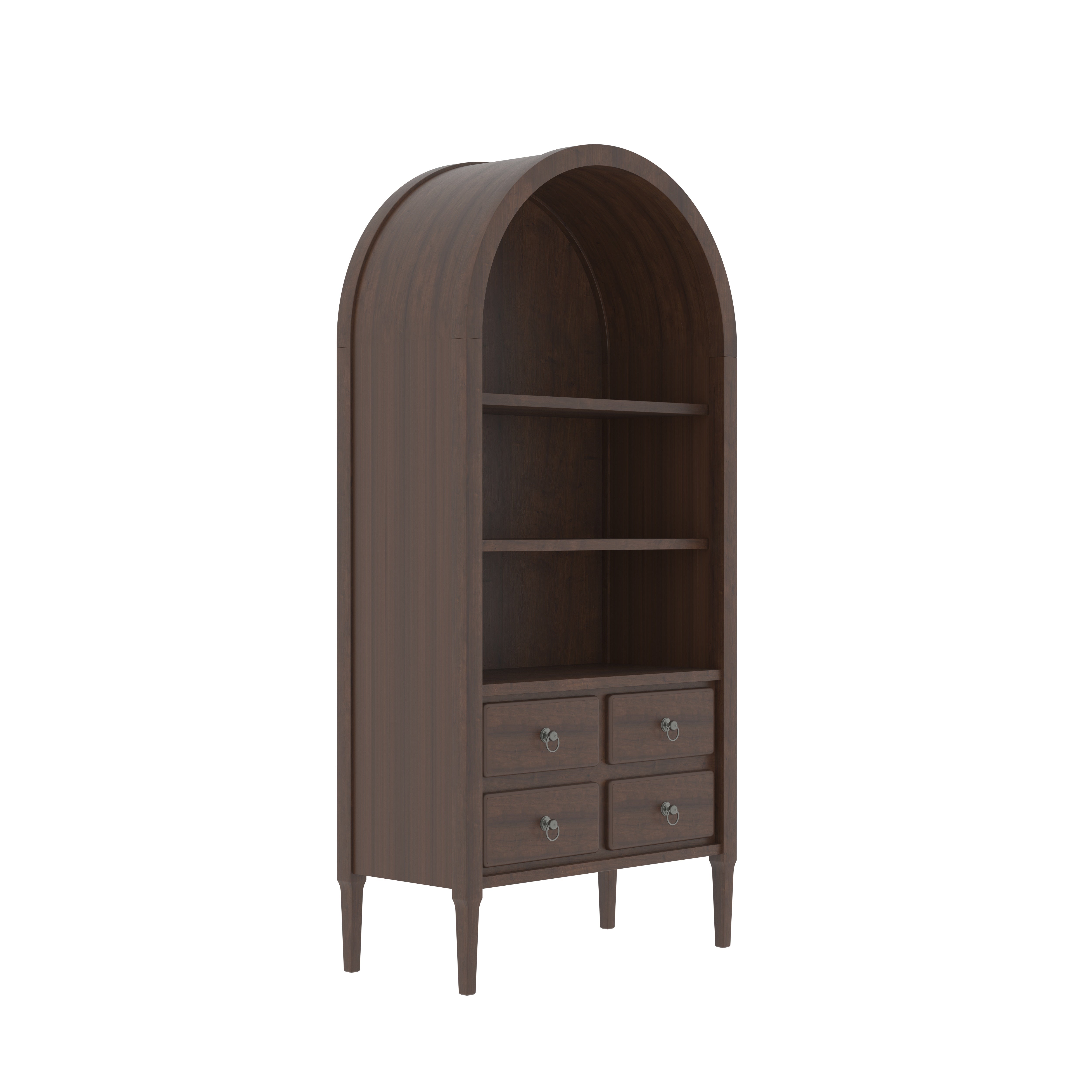 Bellarco Heritage European Luxury Wardrobe with Arched Open Shelving and Elegant Drawer Storage Wardrobe