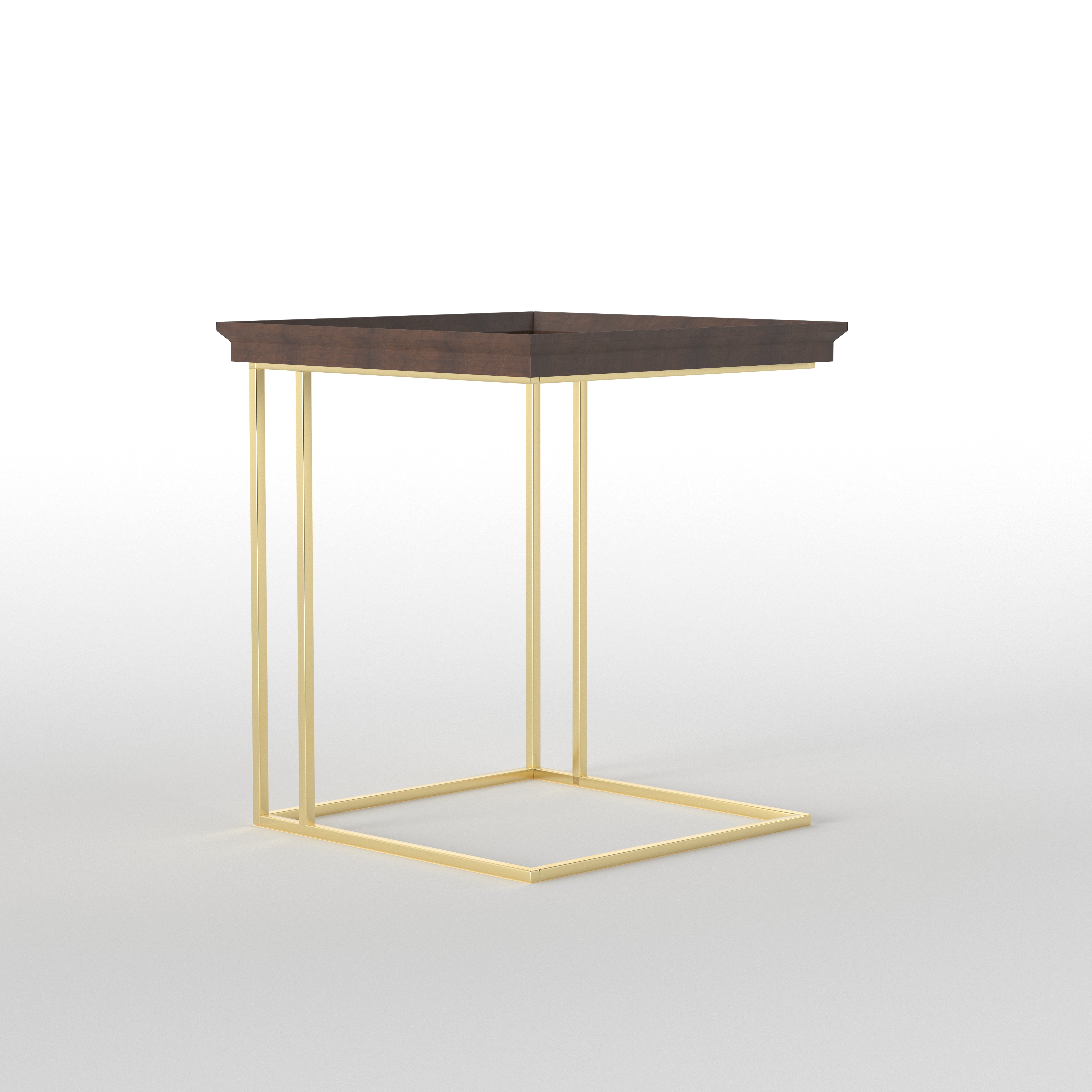 Greek Key C-Table - Hand-Painted Geometric Design End Table