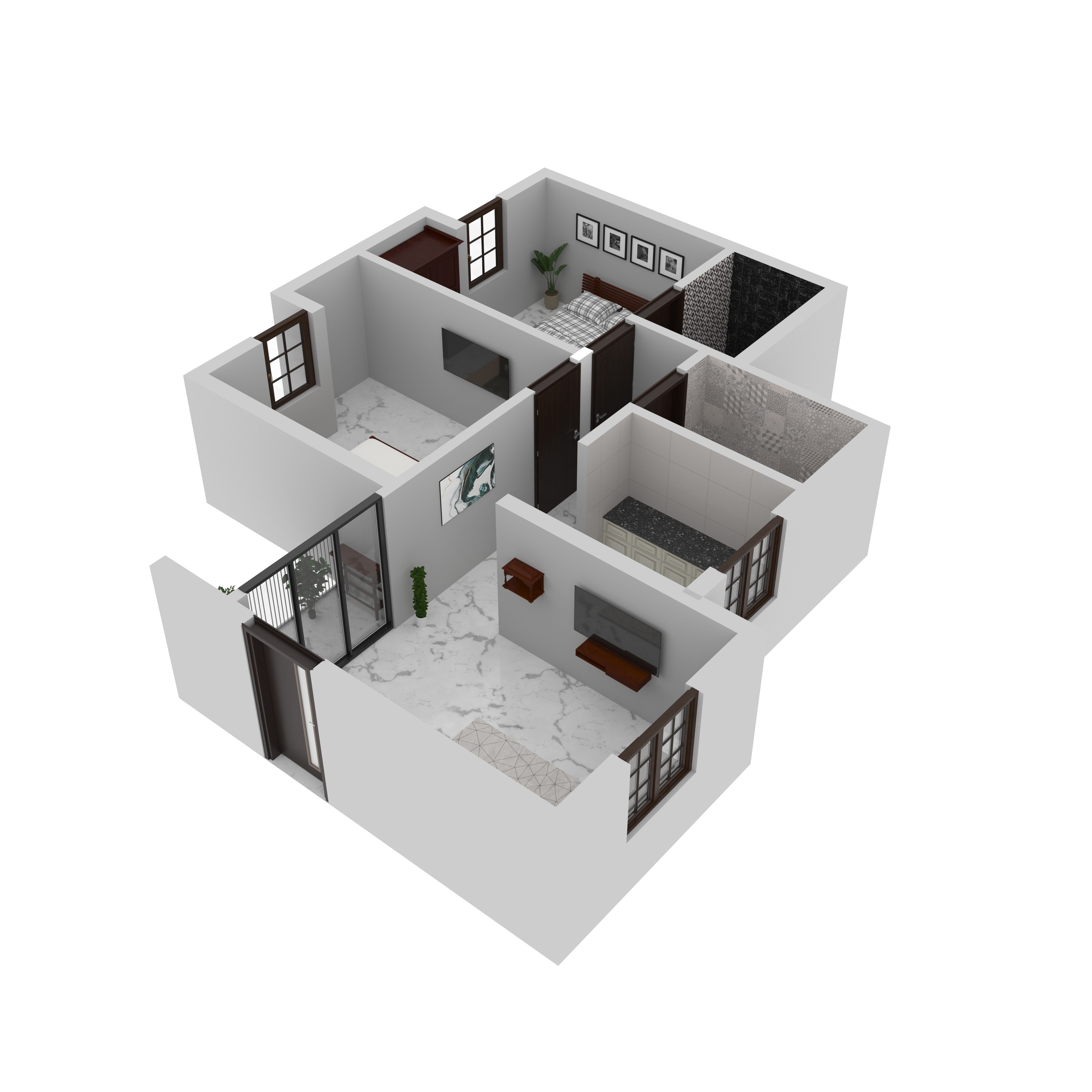 Leo Furniture Room Set Flat Set