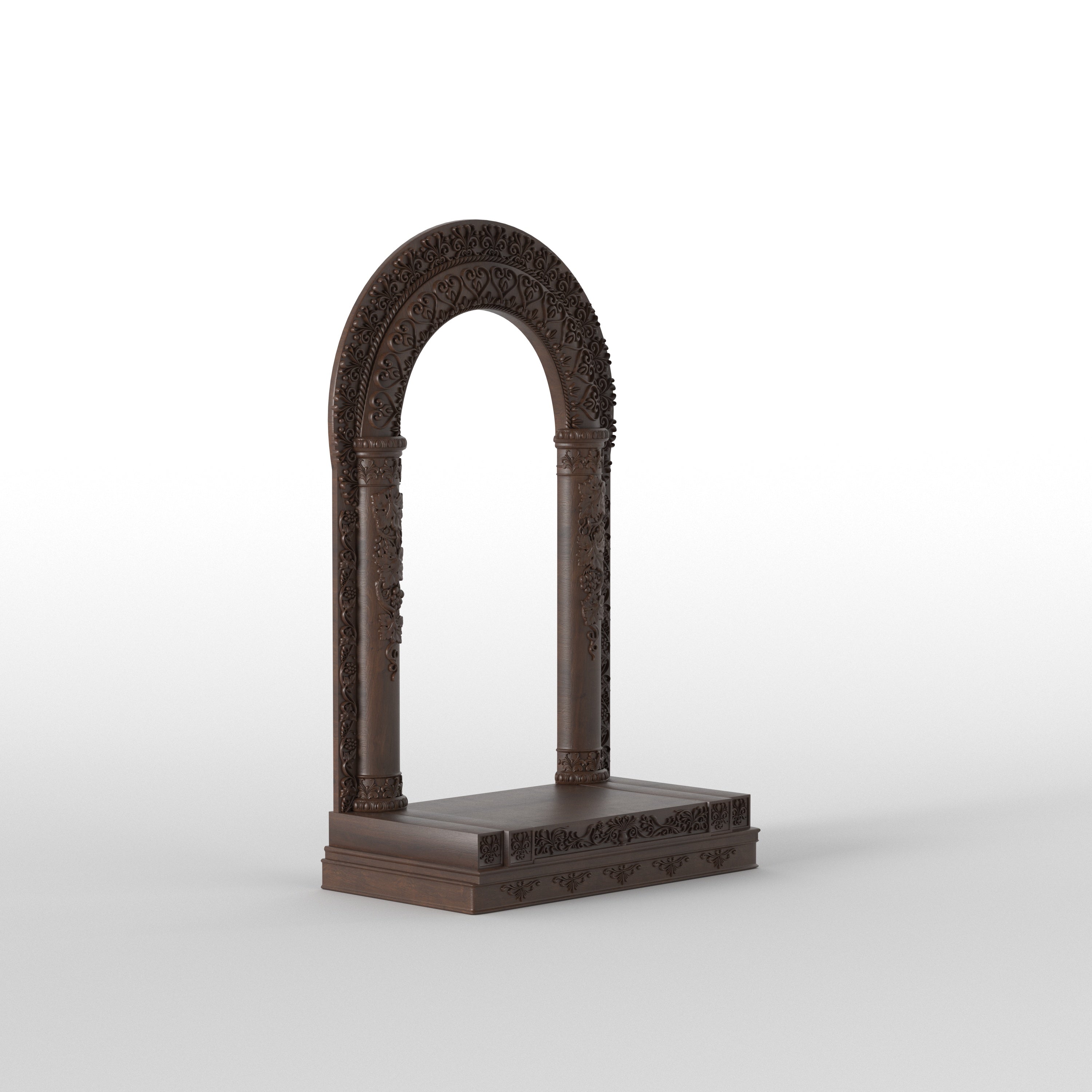 Handcrafted Wall Mounted Temple Arch with Intricate Carving Temple