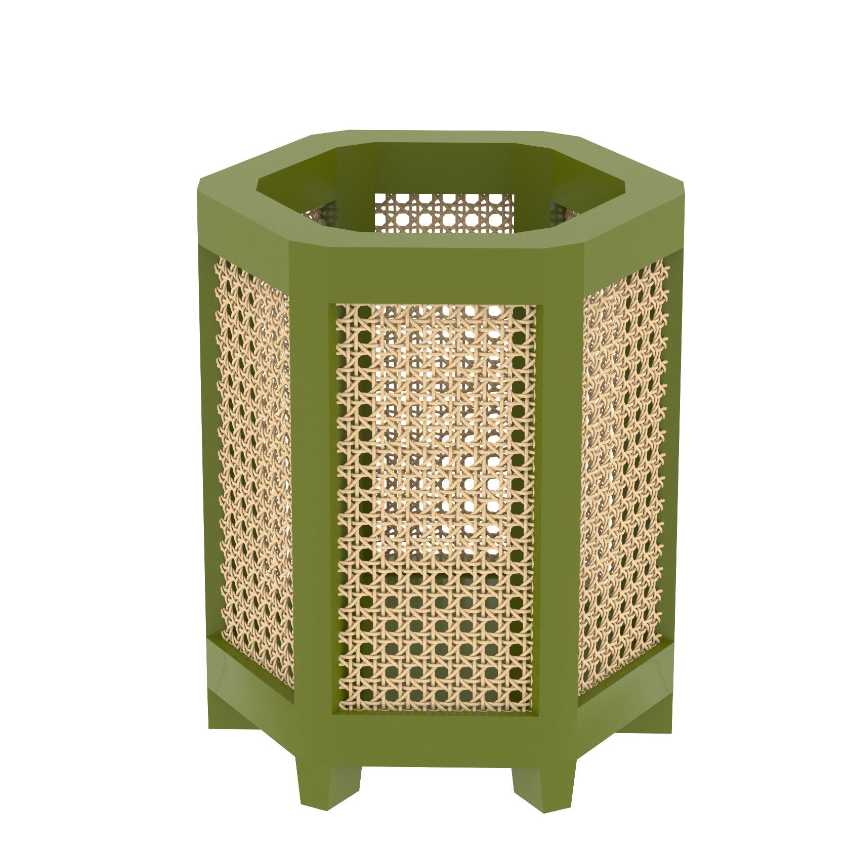 Premium Style Multi Angle Garden Green Soft Cane Wooden Flowerpot for Home Vase