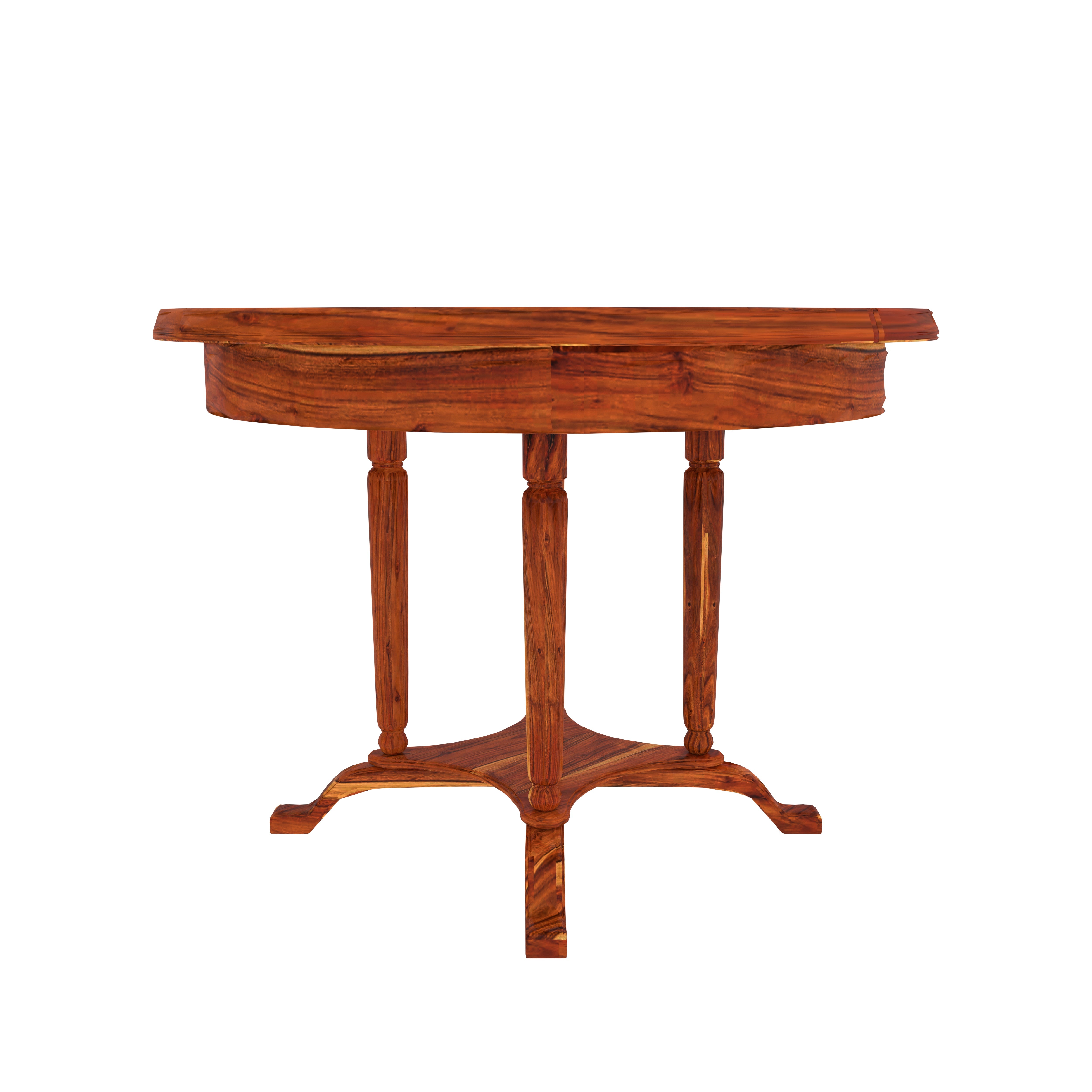 Elegant 4-Seater Wooden Dining Table Set – Natural Finish Dining Set