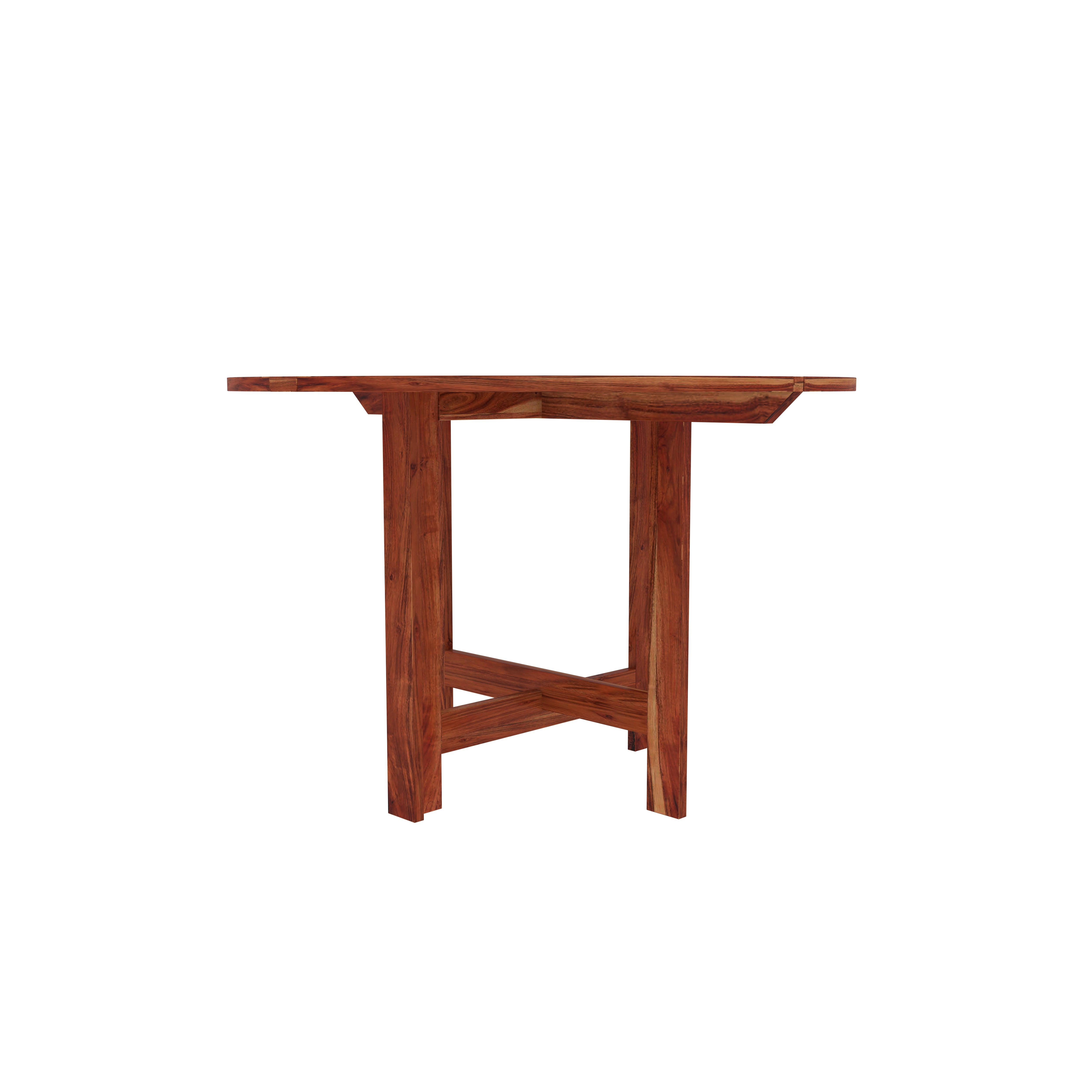 Modern Round Wooden Dining Table Set for 4 – Space-Saving Design with Stylish Chairs Dining Set