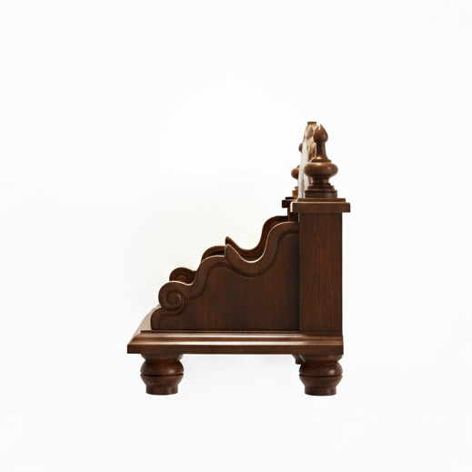 Compact Wooden Temple - Handcrafted Home Mandir Temple