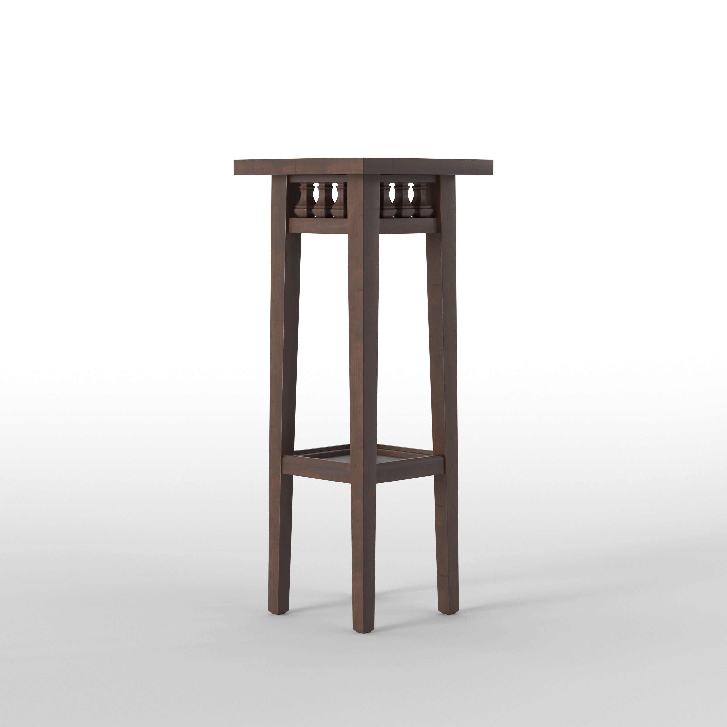 Heritage Tile Inlay Pedestal Stand End Table