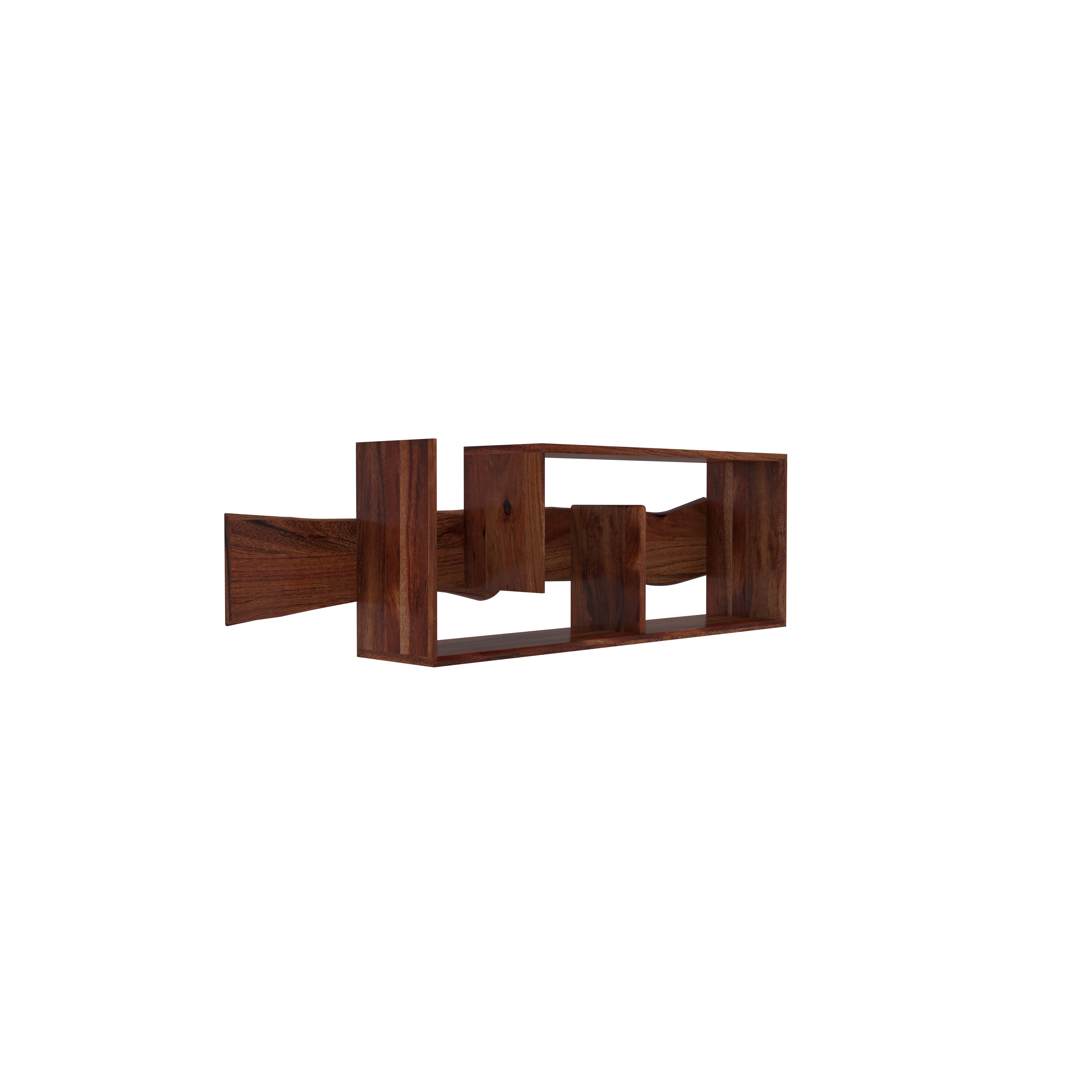 Wall-Mounted Display Shelf with Geometric Compartments Wall Rack