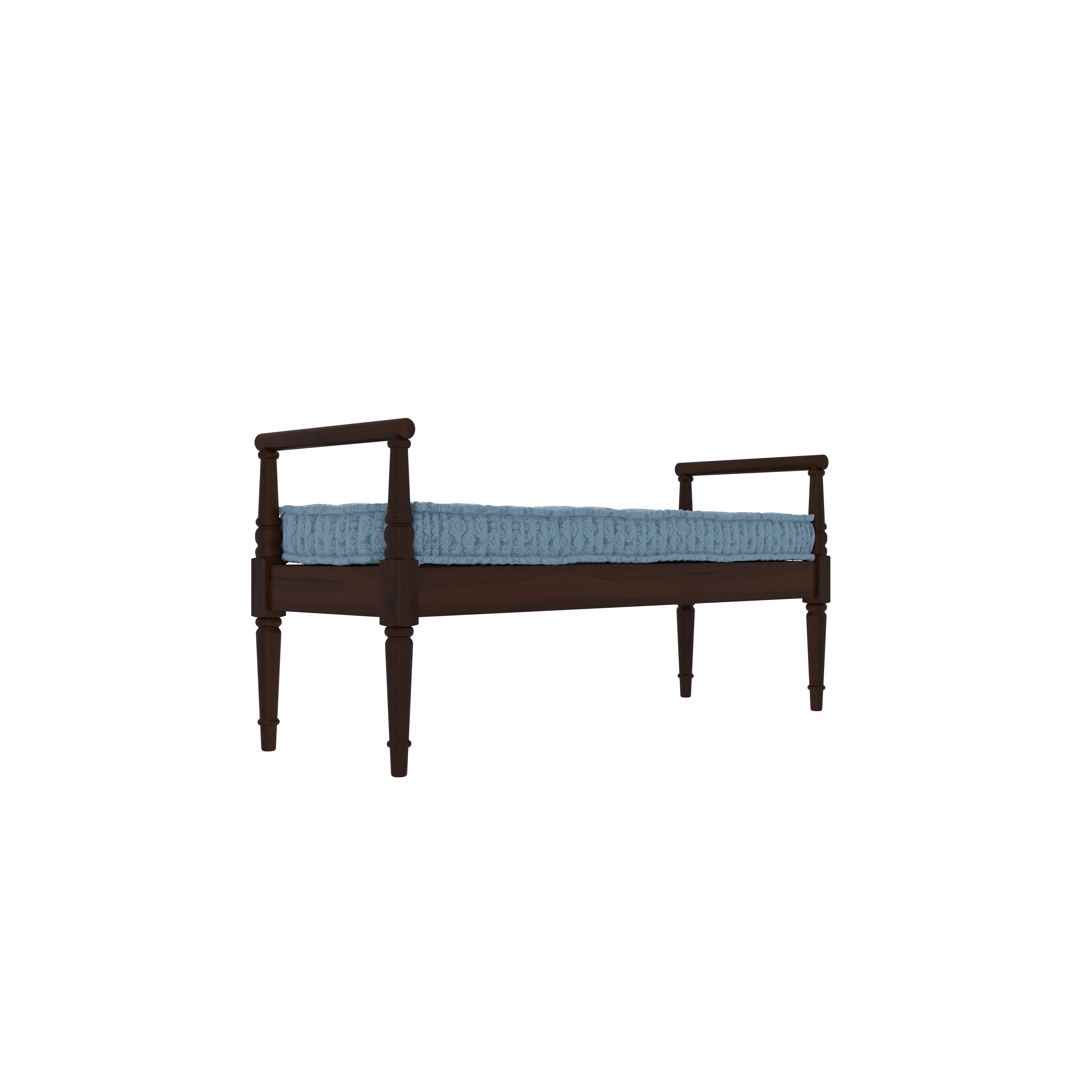 Classic Wooden Bench with Cushion | Handcrafted Design Bench