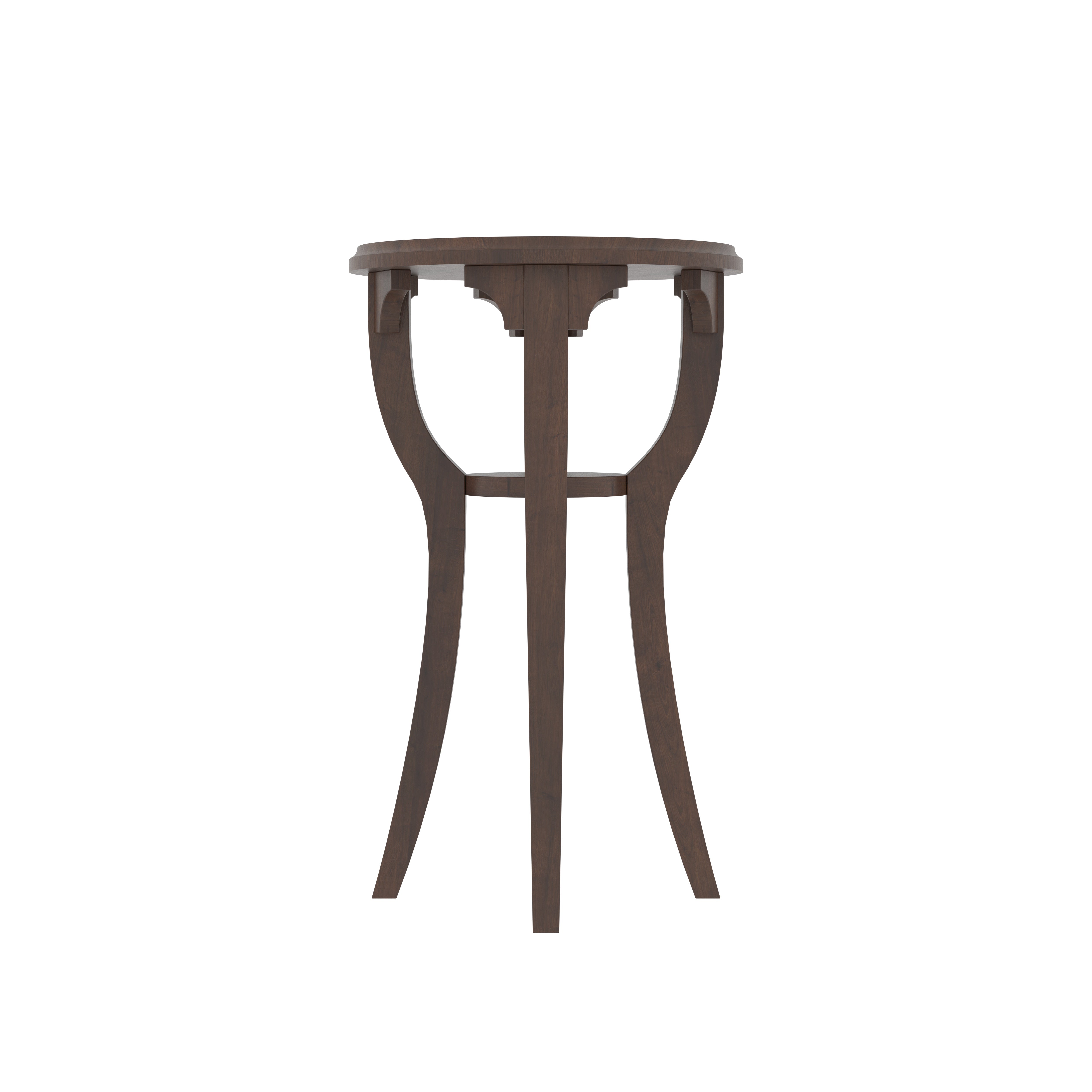 Round Side Table with Curved Arched Legs End Table