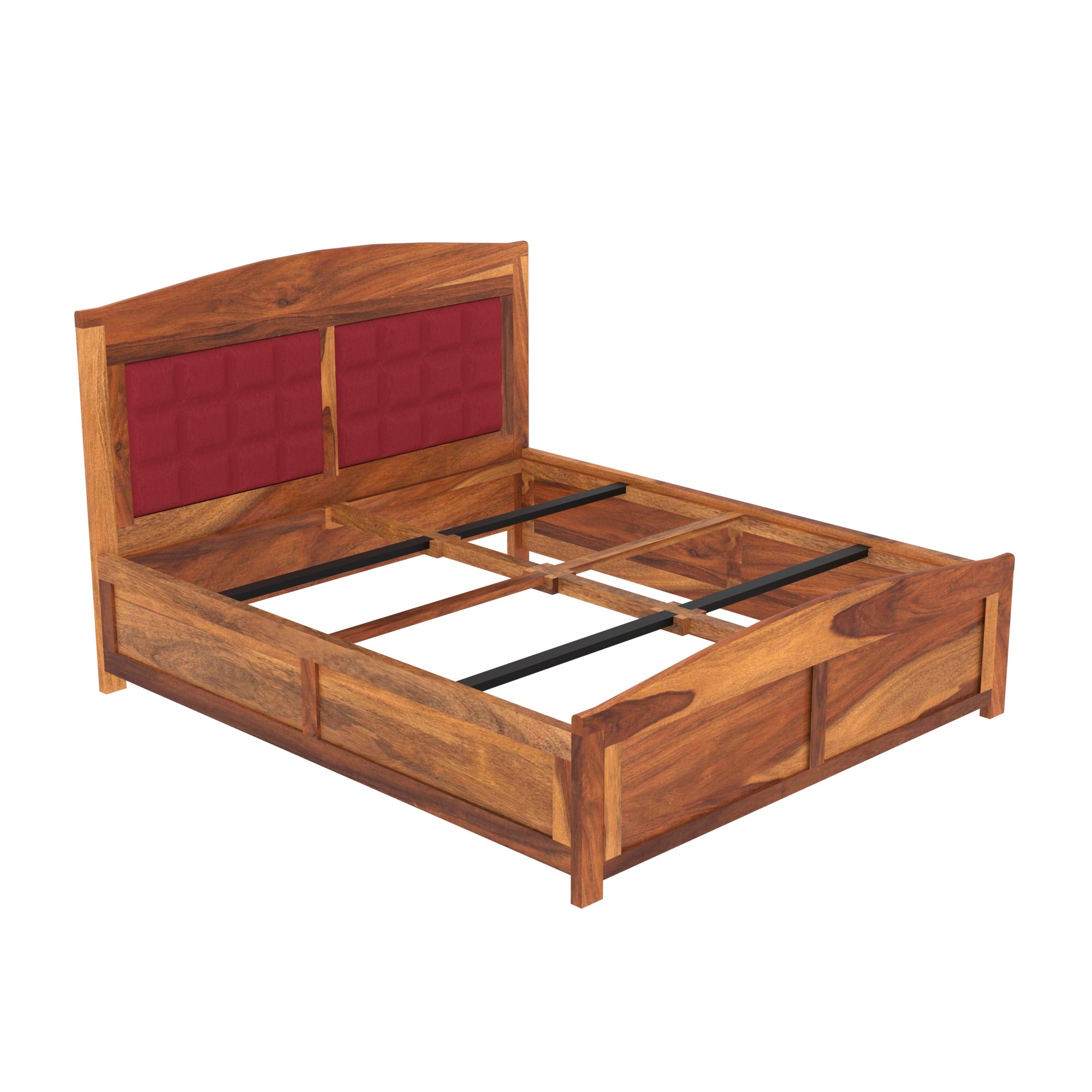 Wooden Classical Upholstered Bed (Sheesham Wood) Bed