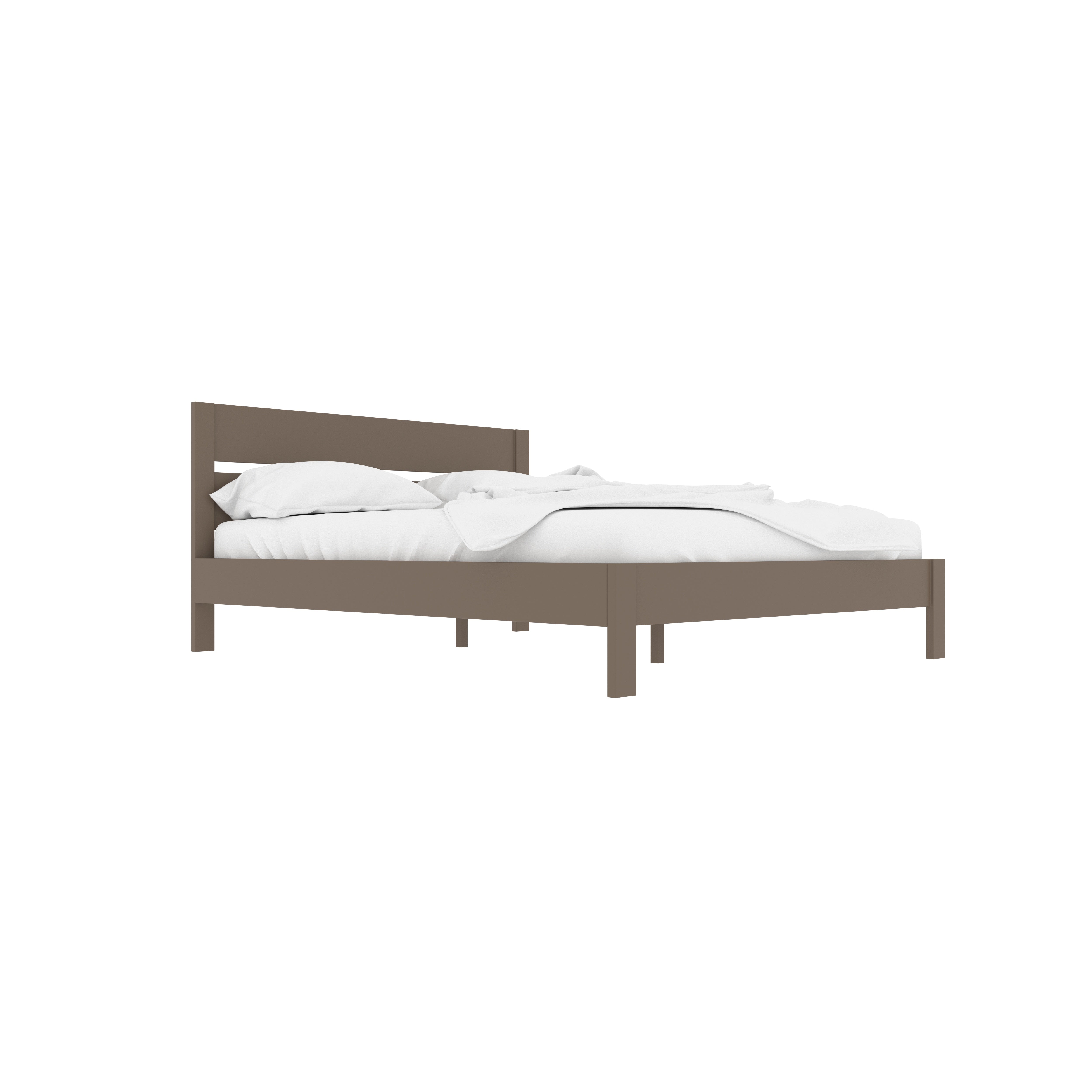 Minimalist Wooden Bed Frame with Low Headboard | Sleek & Sturdy Design Bed