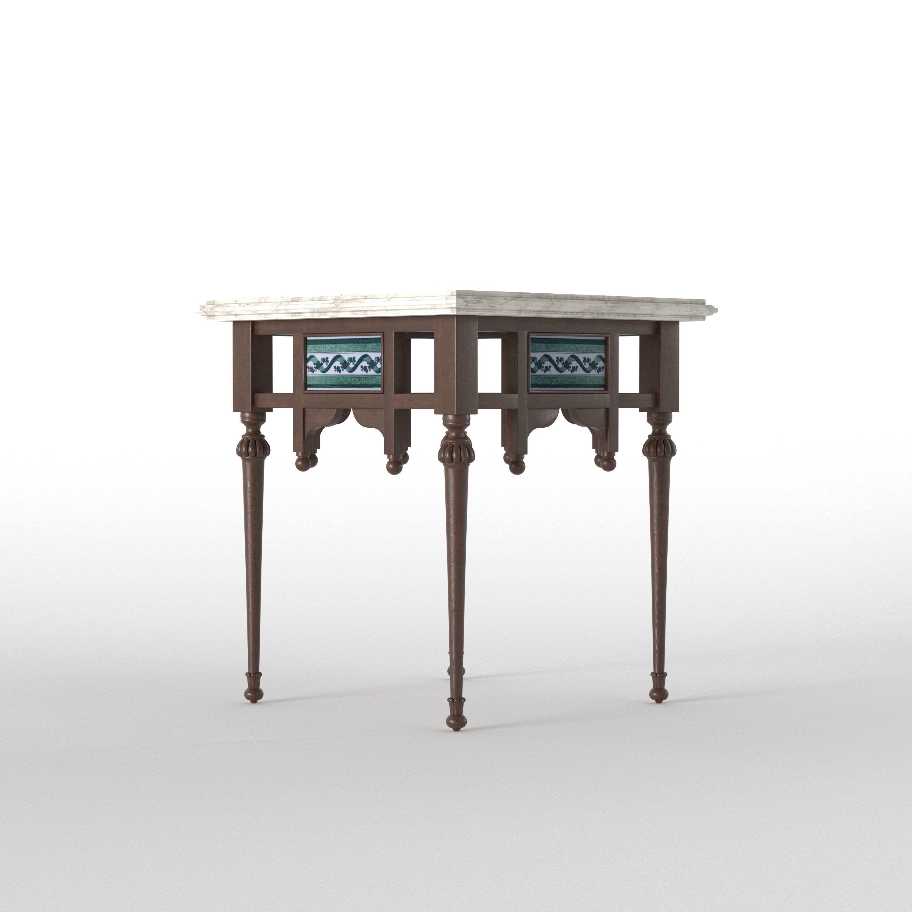 Luxury Accent Table with Decorative Panel Detailing End Table