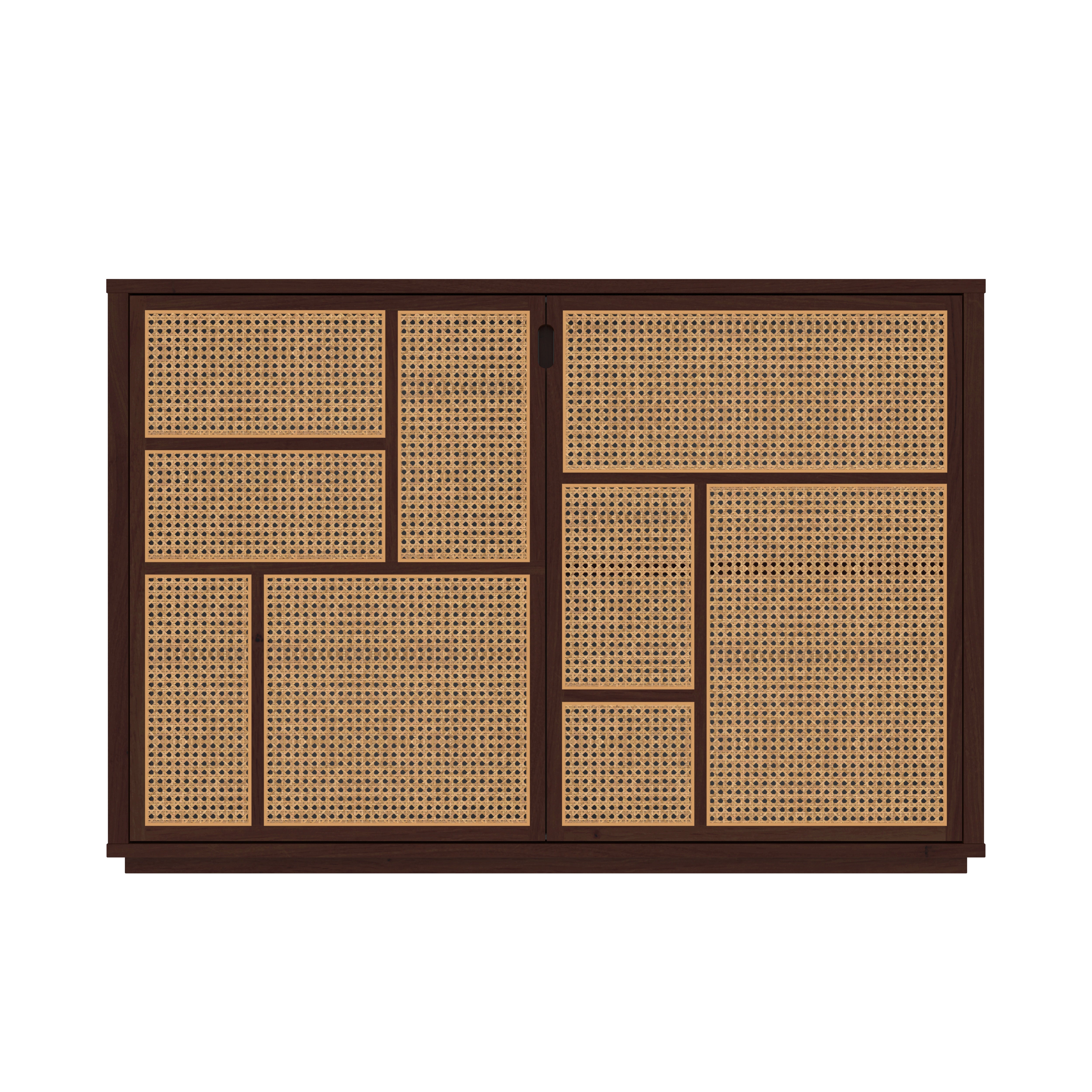 Traditional Heritage Cane Finished Wooden Handmade Cupboard Cupboard