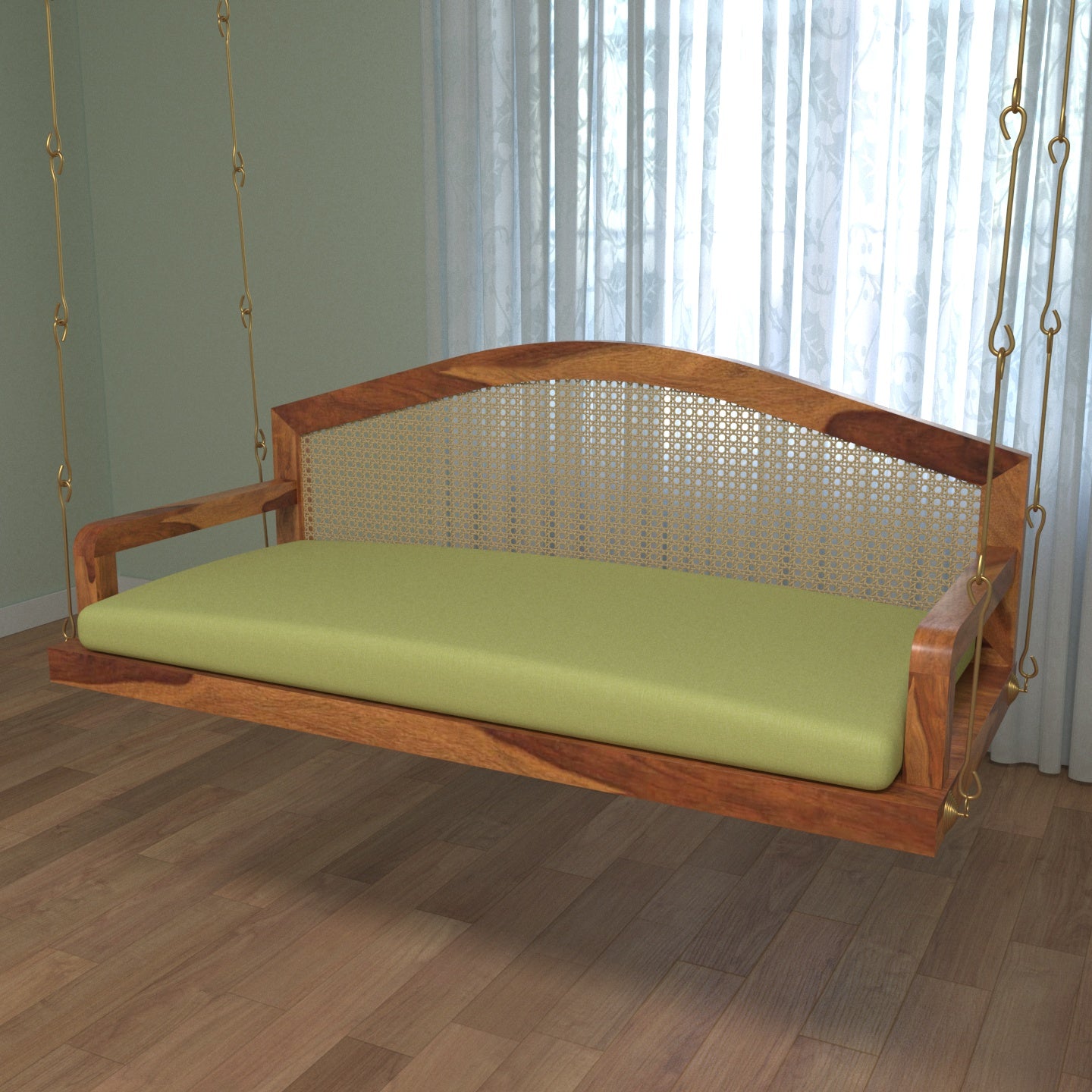 Vintage Style Wooden Glance Handmade Swing for Home Swing