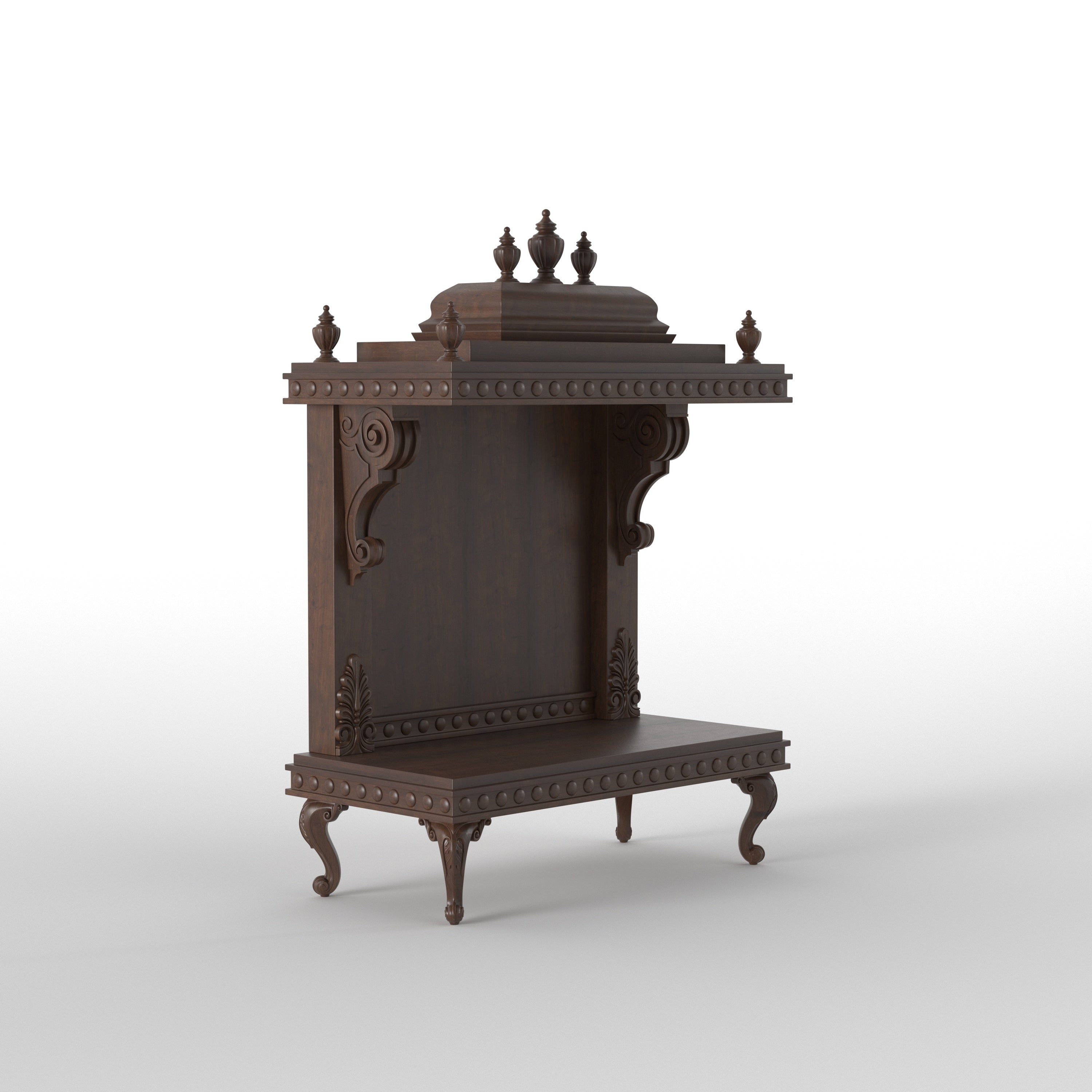Classic Freestanding Temple Mandir with Ornamental Detailing Temple