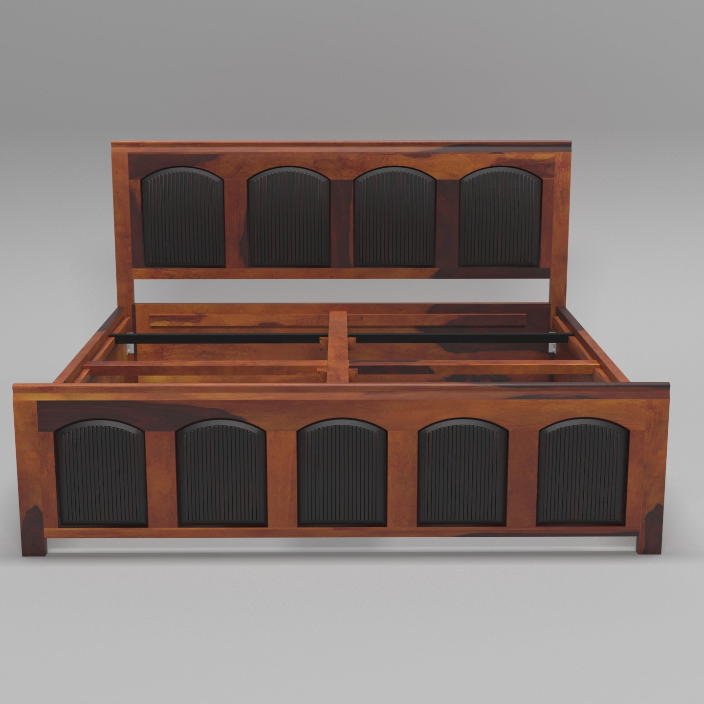 Majestic Arch Solid Wood King Size Bed Bed