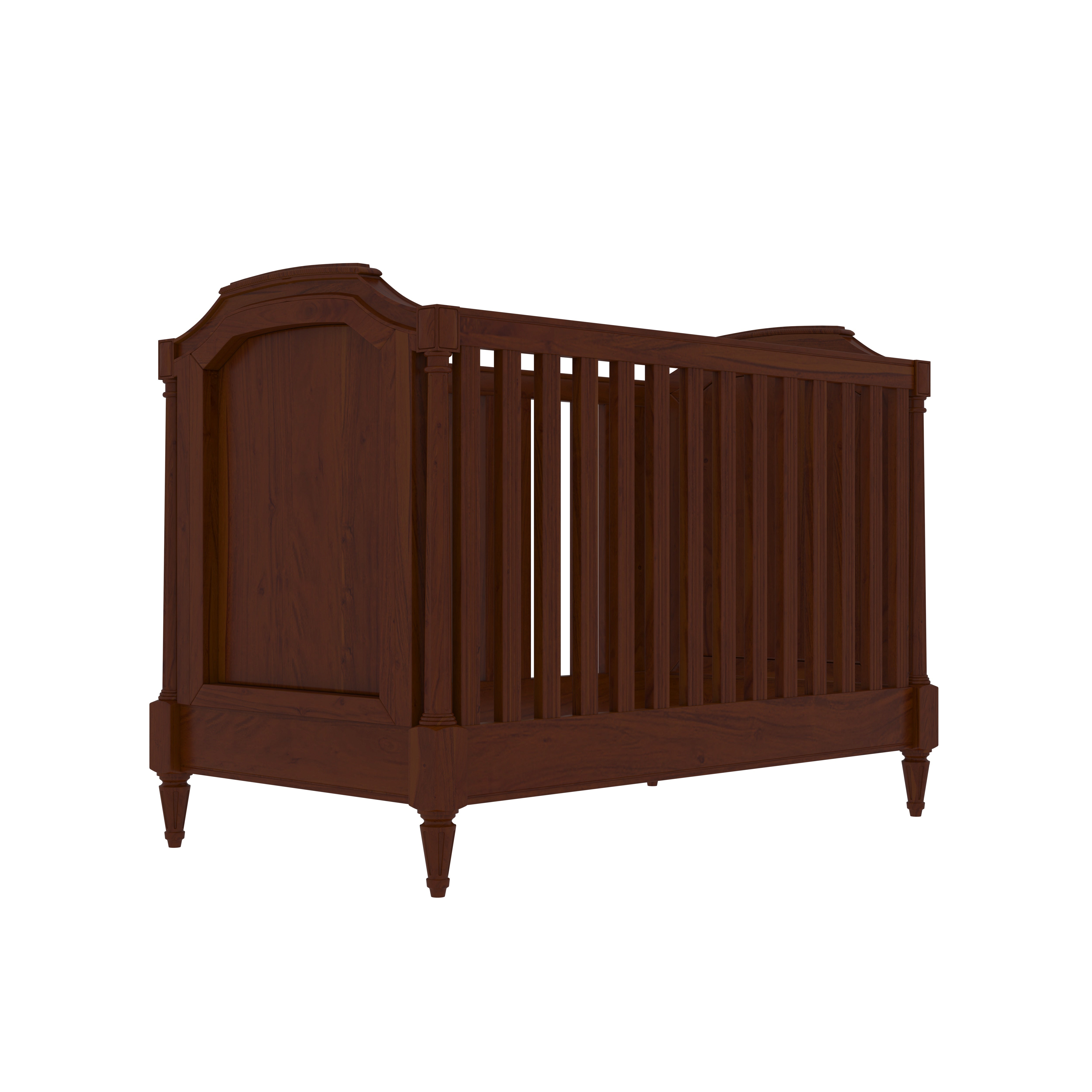 Antique Richard Brown Finished Wooden Handmade Cradle Cradle