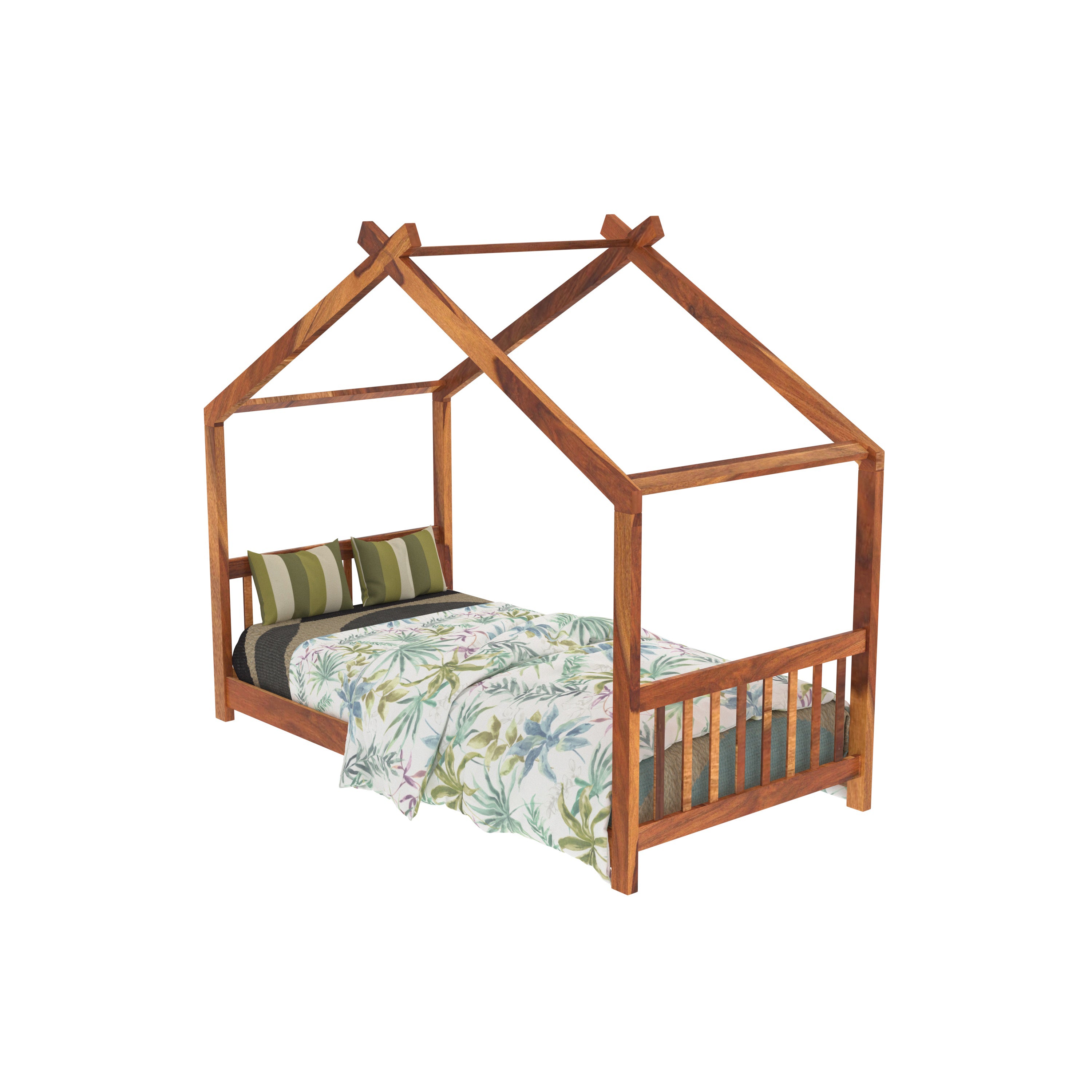 Vintage Hut Shaped Beautiful Wooden Cross Air Bed Bed